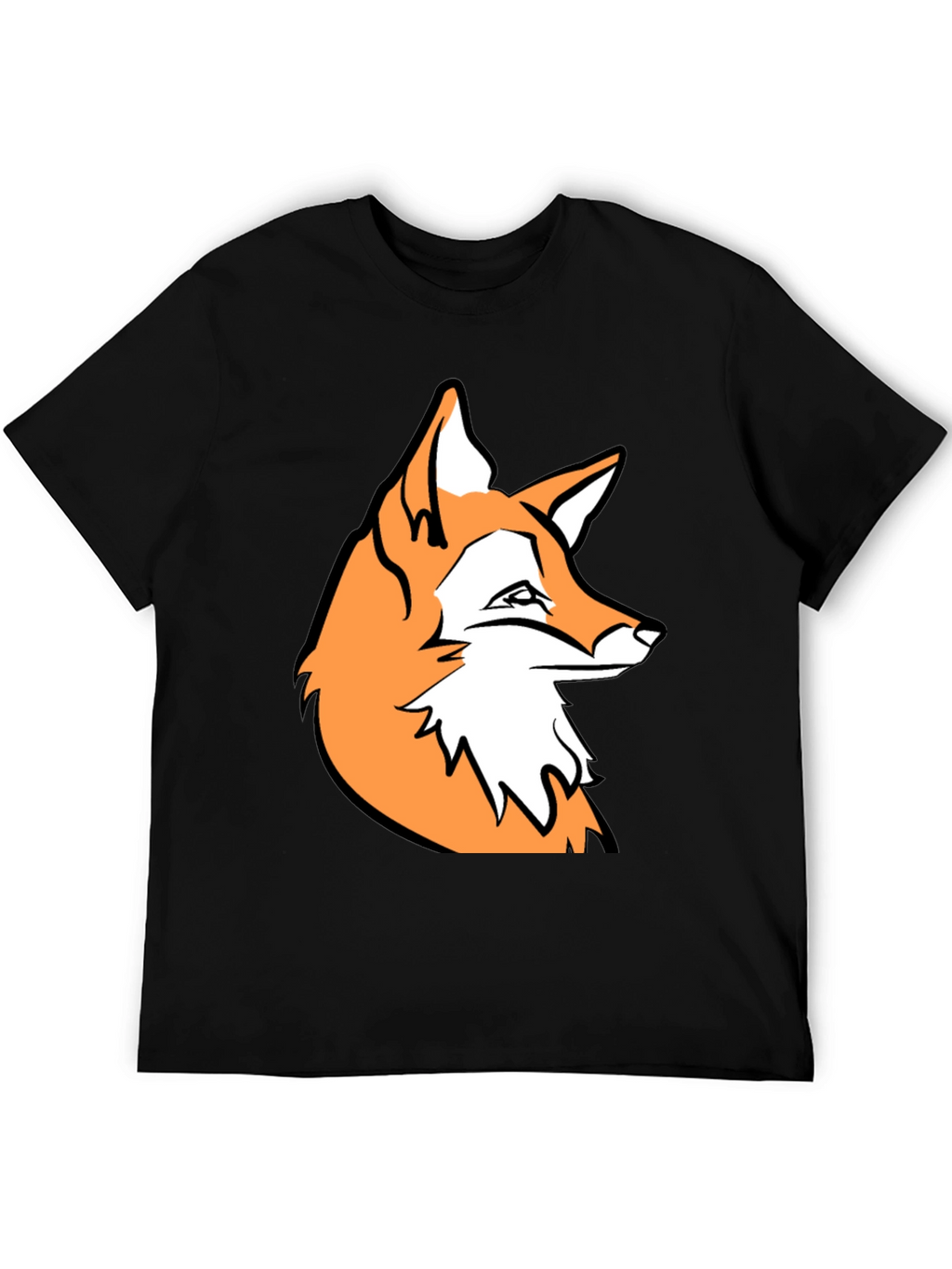 Fox Graphic Black T-Shirt - Stylish Casual Wear