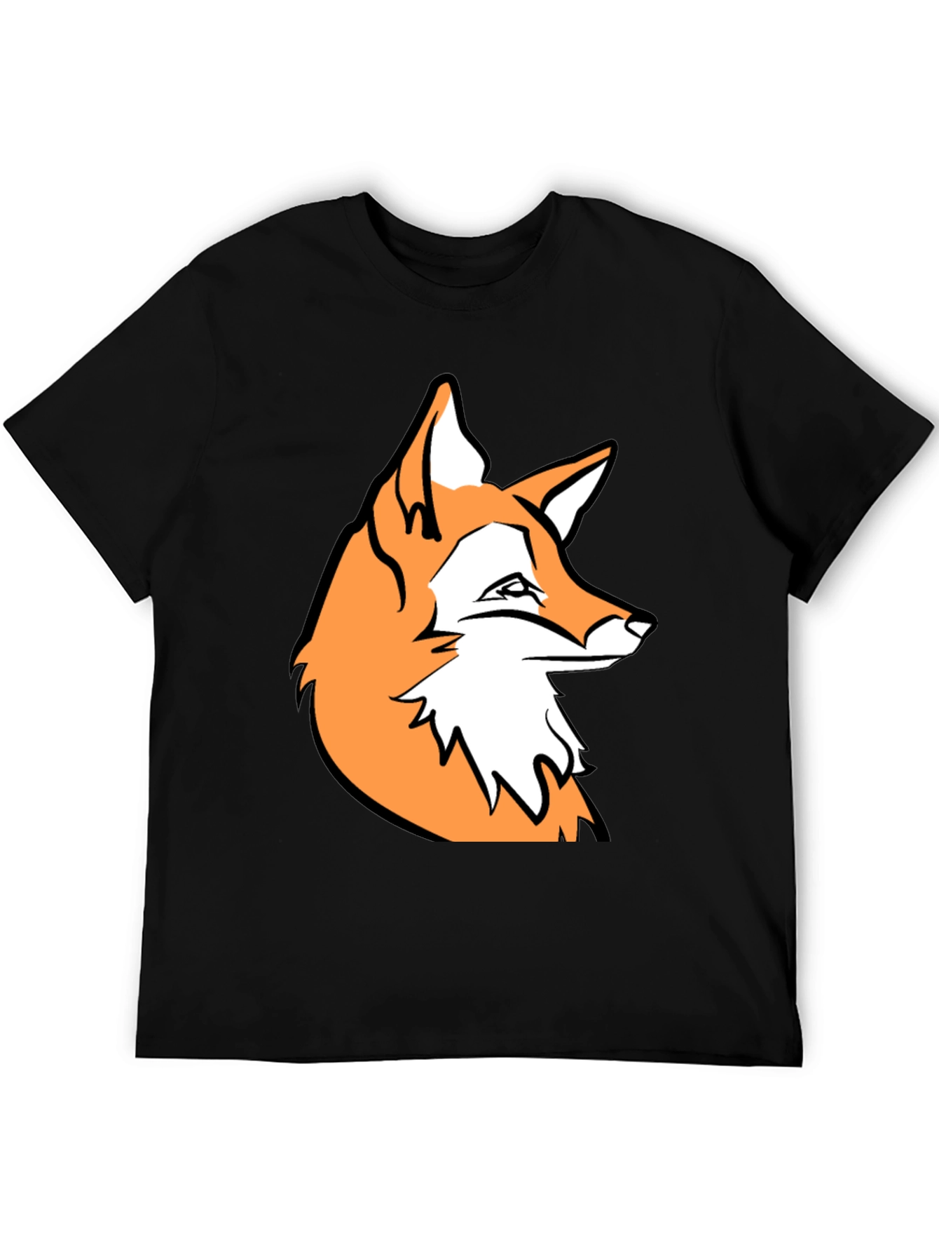 Fox Graphic Black T-Shirt - Stylish Casual Wear