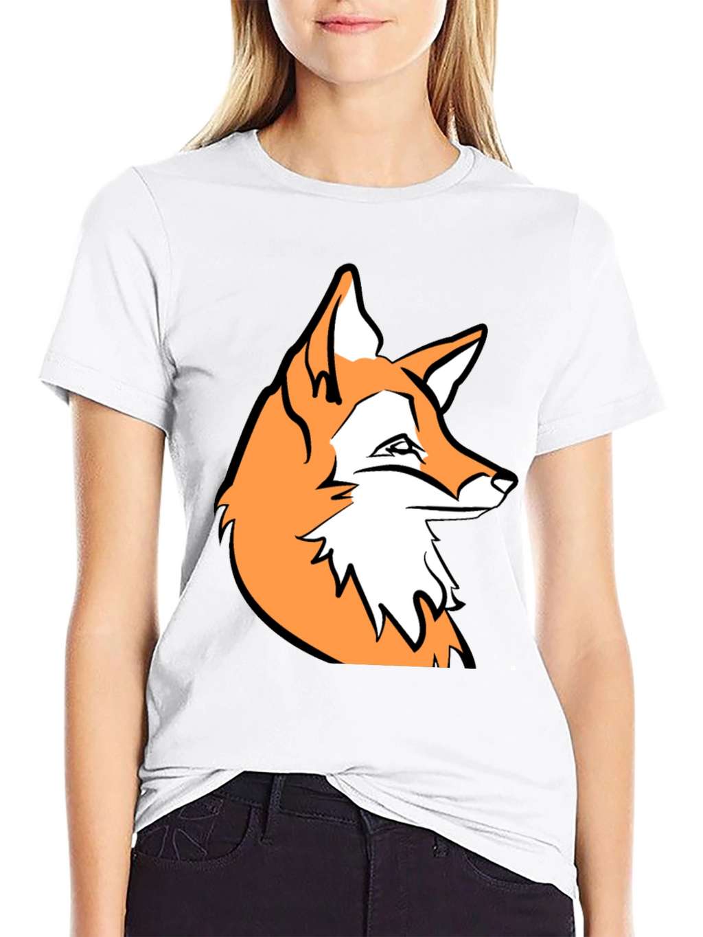 Fox Graphic Black T-Shirt - Stylish Casual Wear