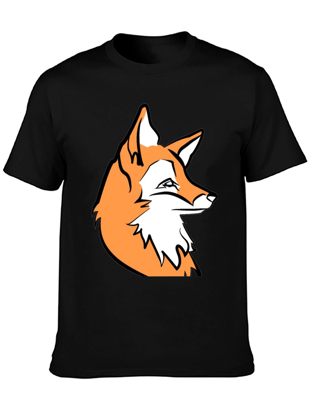 Fox Graphic Black T-Shirt - Stylish Casual Wear