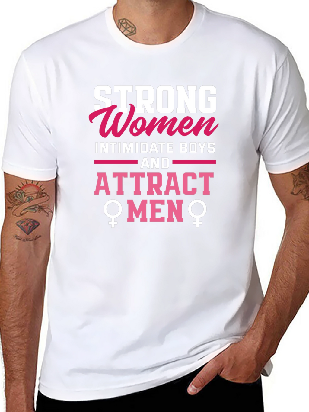 Strong Women Attract Men Graphic Tee