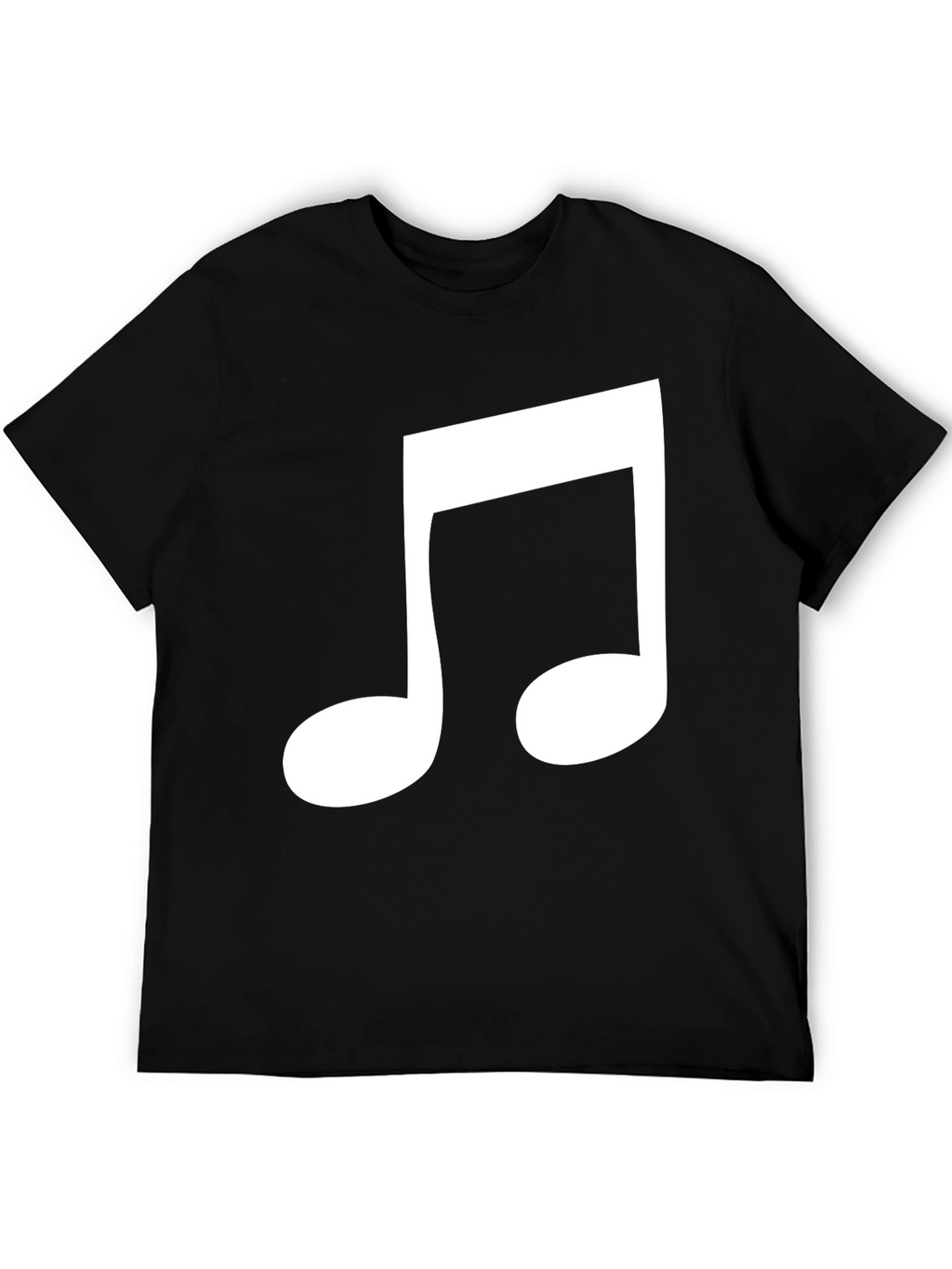 Musical Note Graphic Tee - Black Cotton Comfort