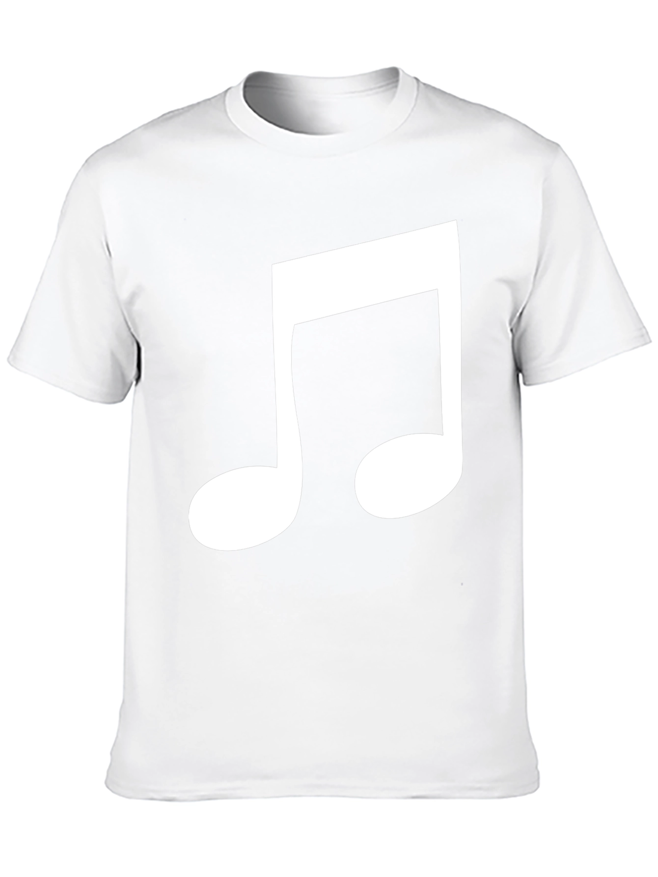 Musical Note Graphic Tee - Black Cotton Comfort