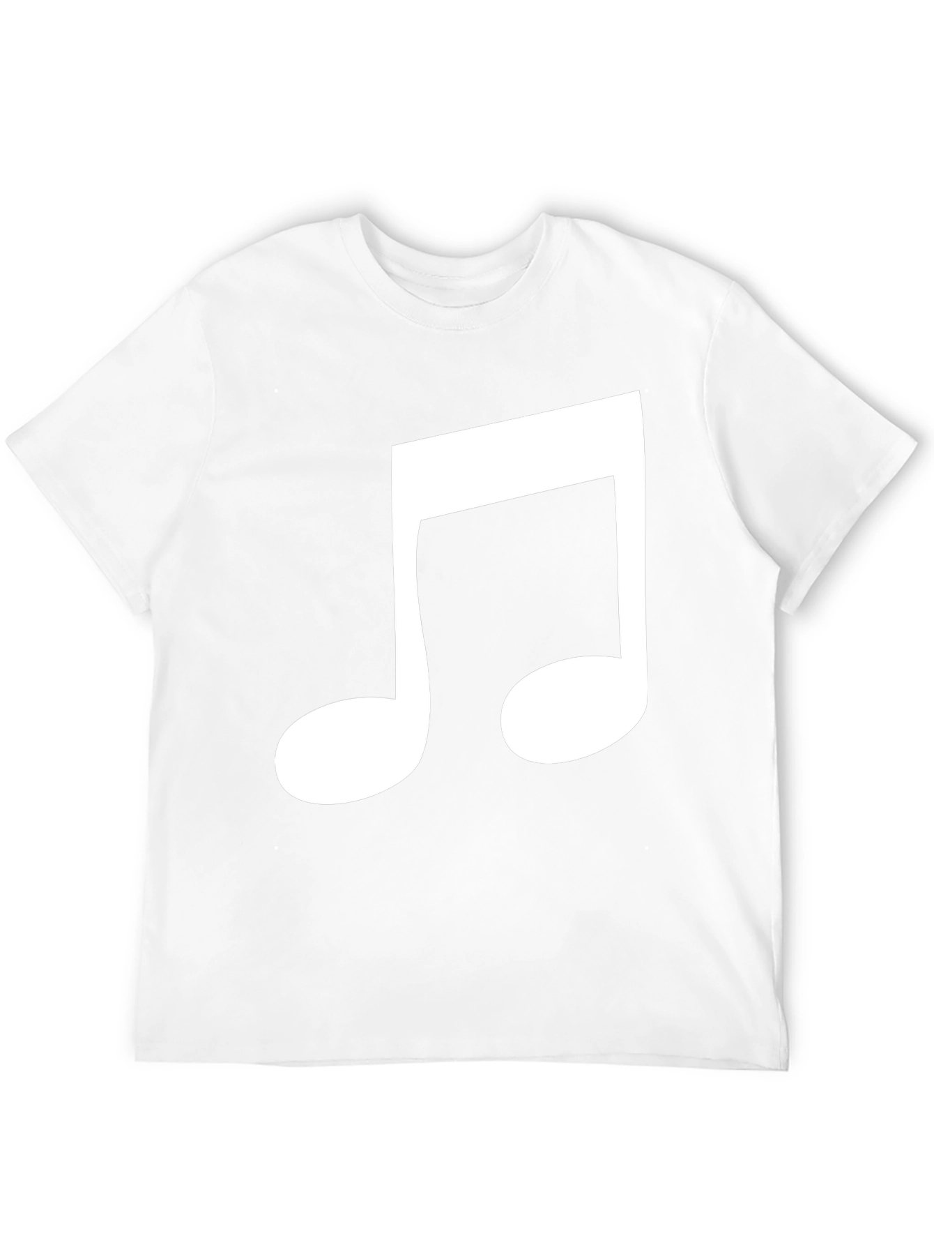 Musical Note Graphic Tee - Black Cotton Comfort