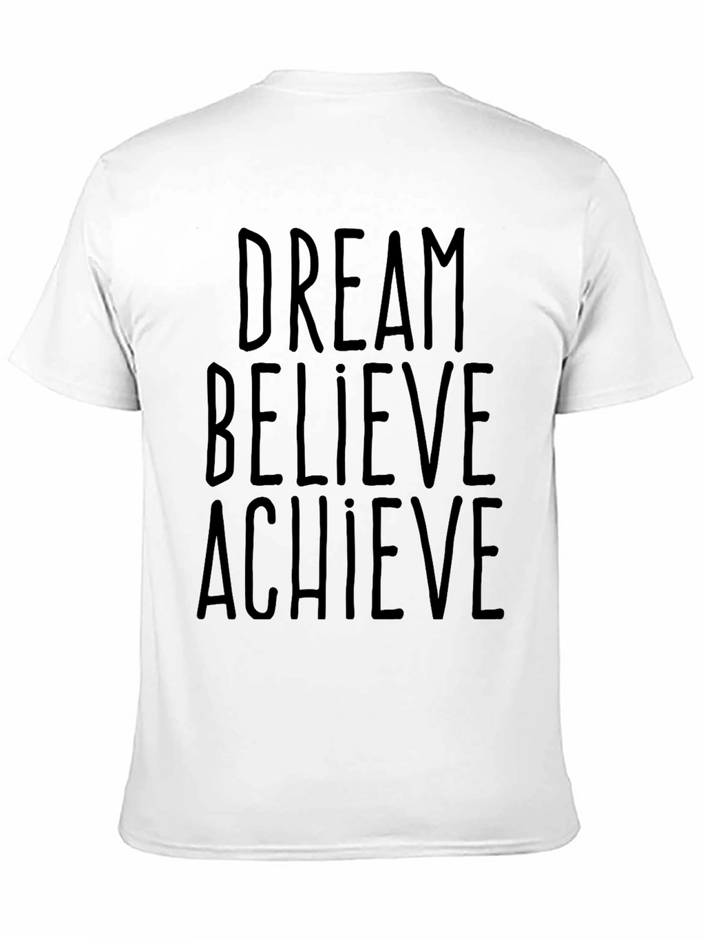 Dream Believe Achieve Black Graphic Tee