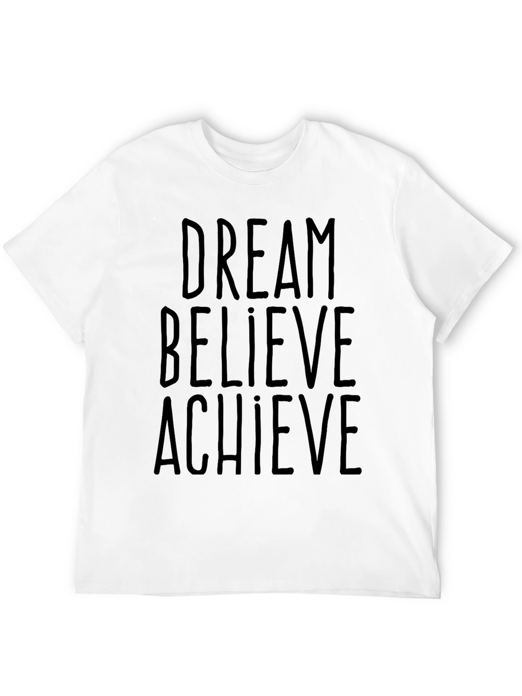Dream Believe Achieve Black Graphic Tee