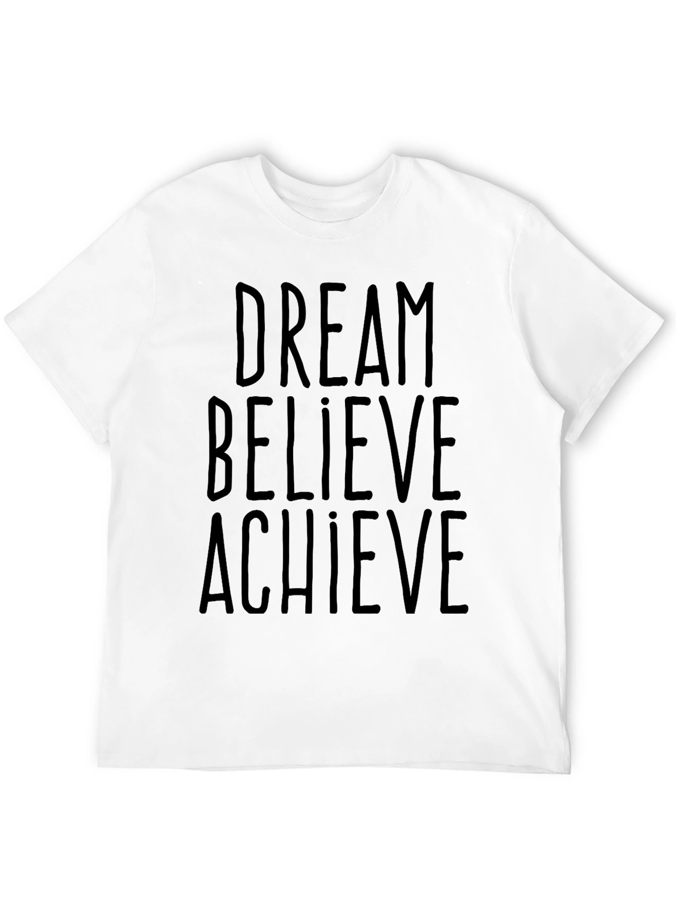 Dream Believe Achieve Black Graphic Tee