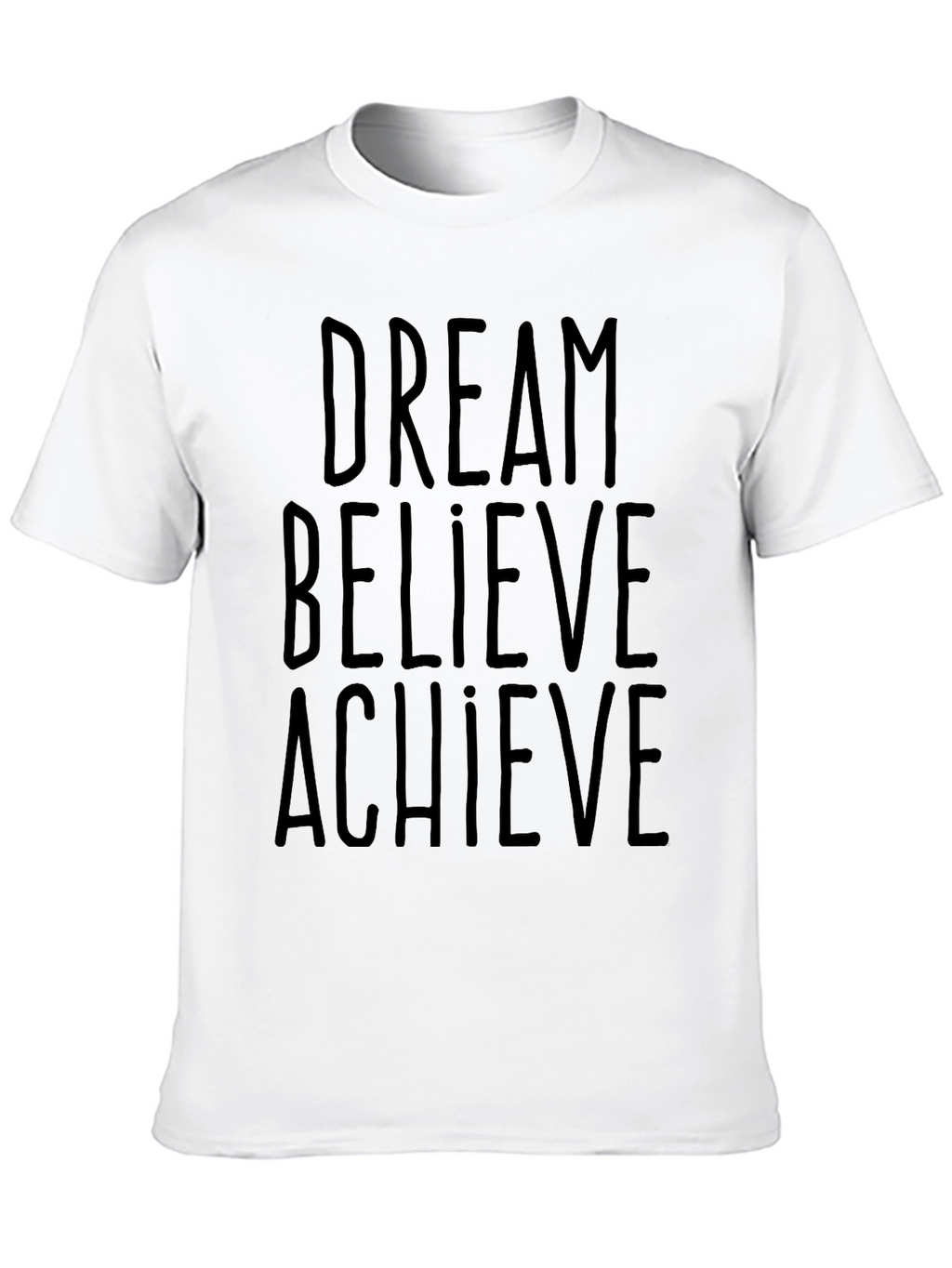 Dream Believe Achieve Black Graphic Tee
