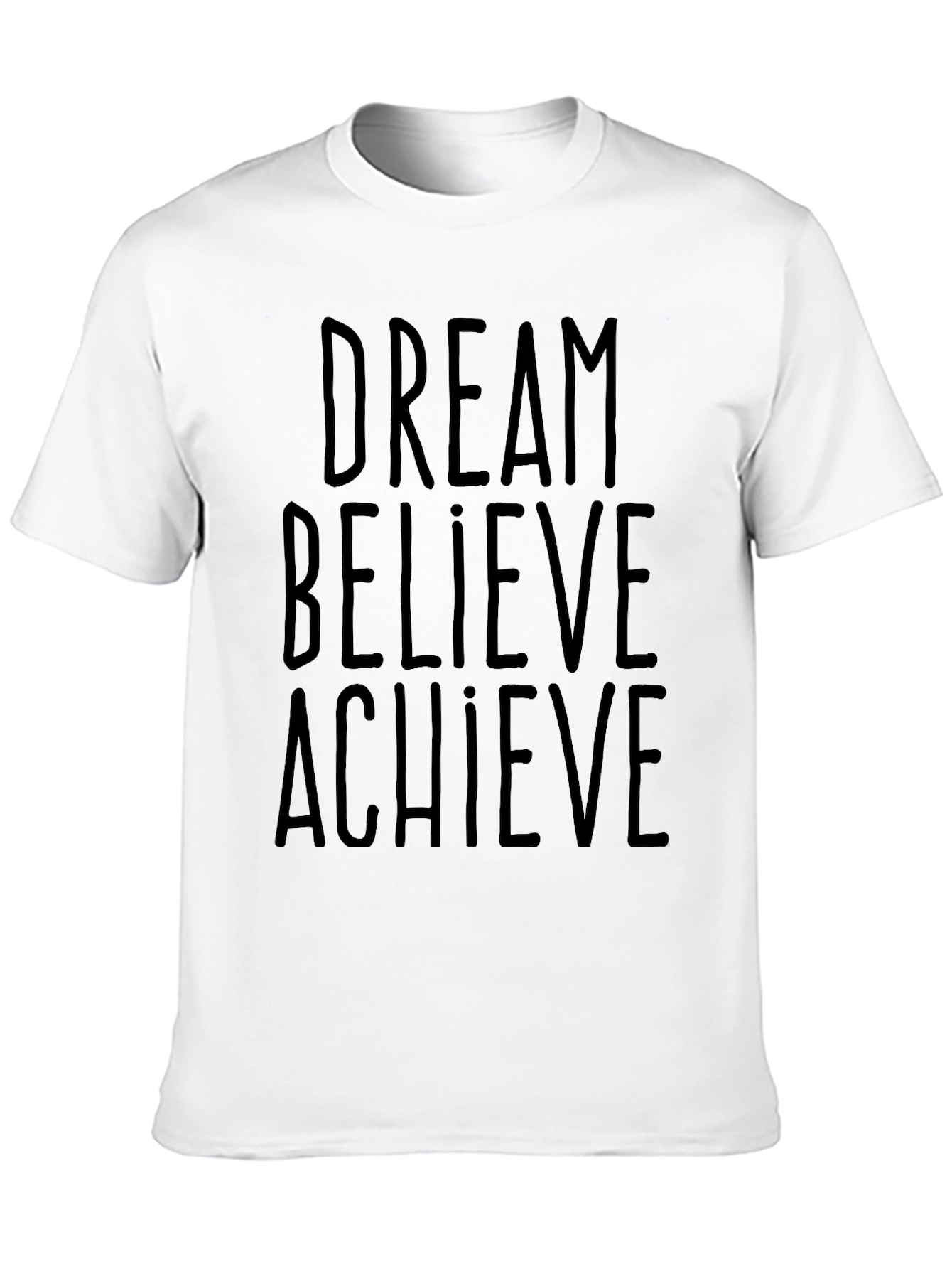 Dream Believe Achieve Black Graphic Tee