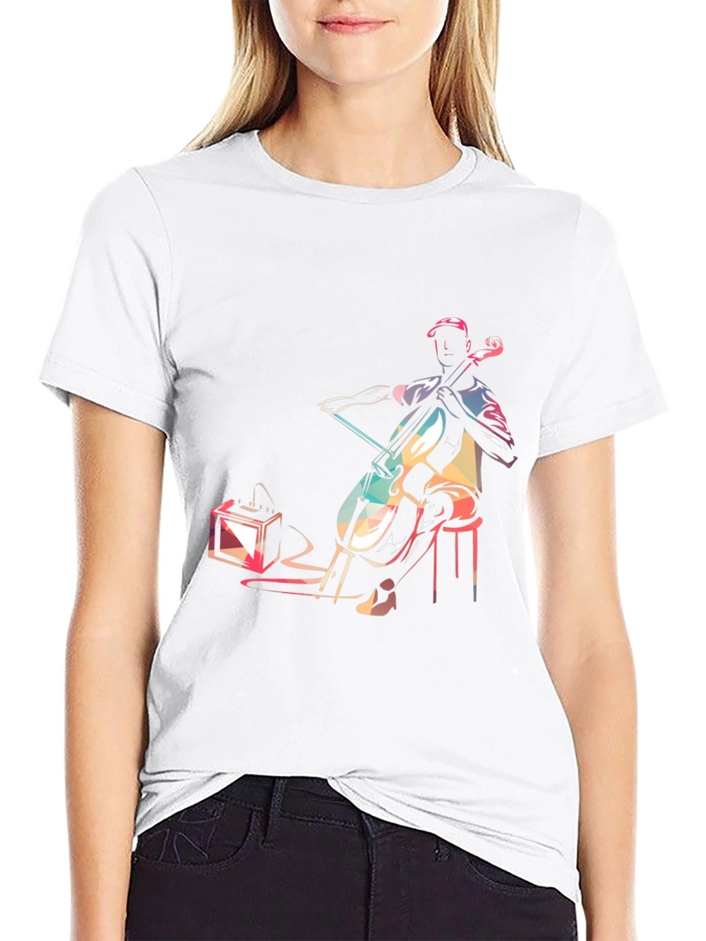 Musician Graphic Tee - Cello Player Design