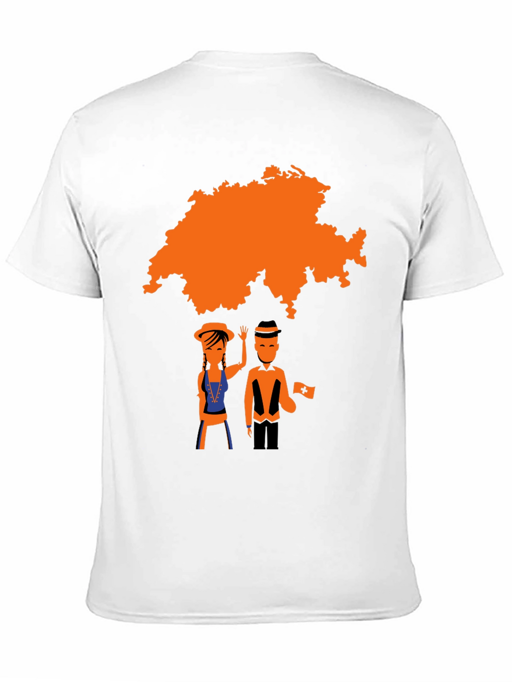 Swiss Map Graphic Tee - Black T-Shirt
