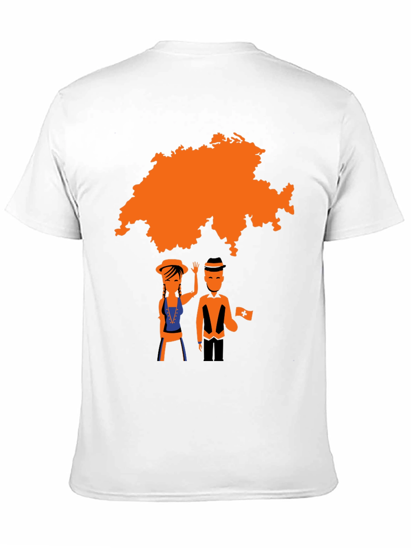 Swiss Map Graphic Tee - Black T-Shirt
