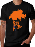 Swiss Map Graphic Tee - Black T-Shirt