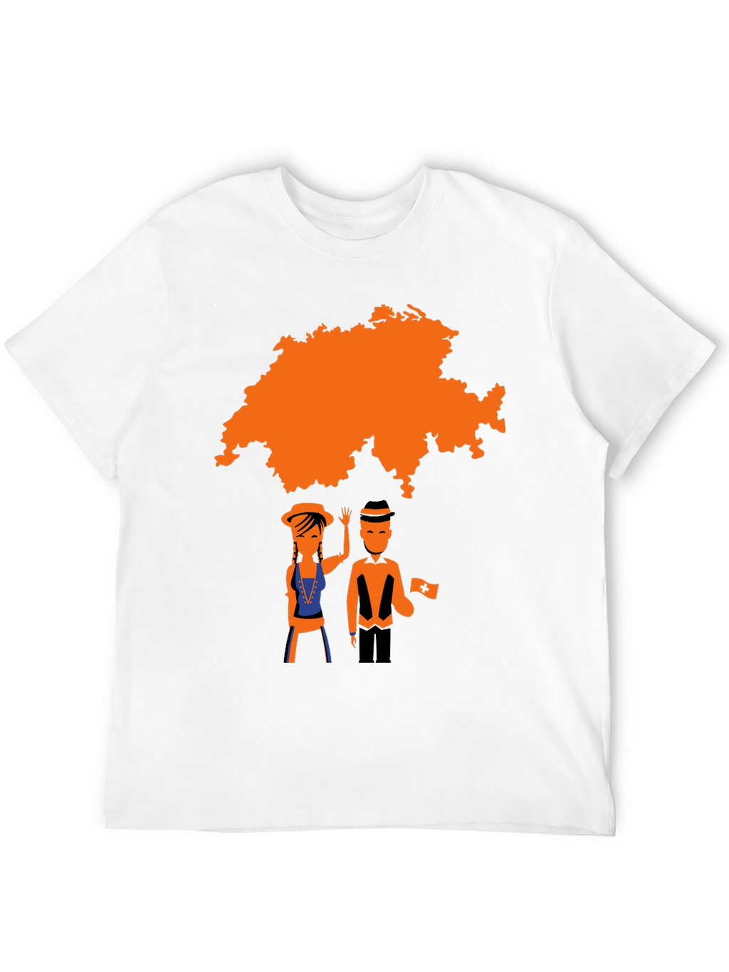 Swiss Map Graphic Tee - Black T-Shirt