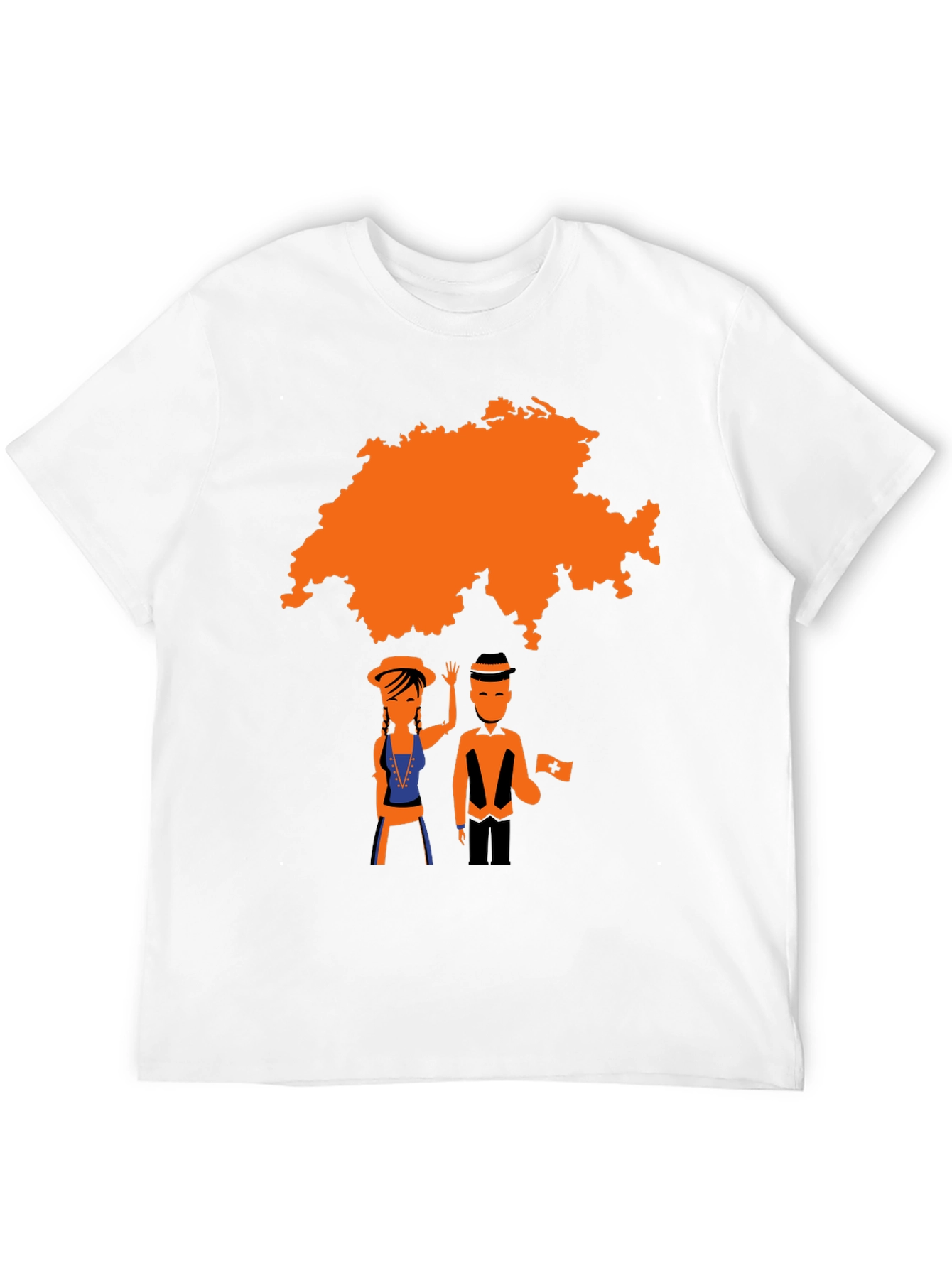 Swiss Map Graphic Tee - Black T-Shirt