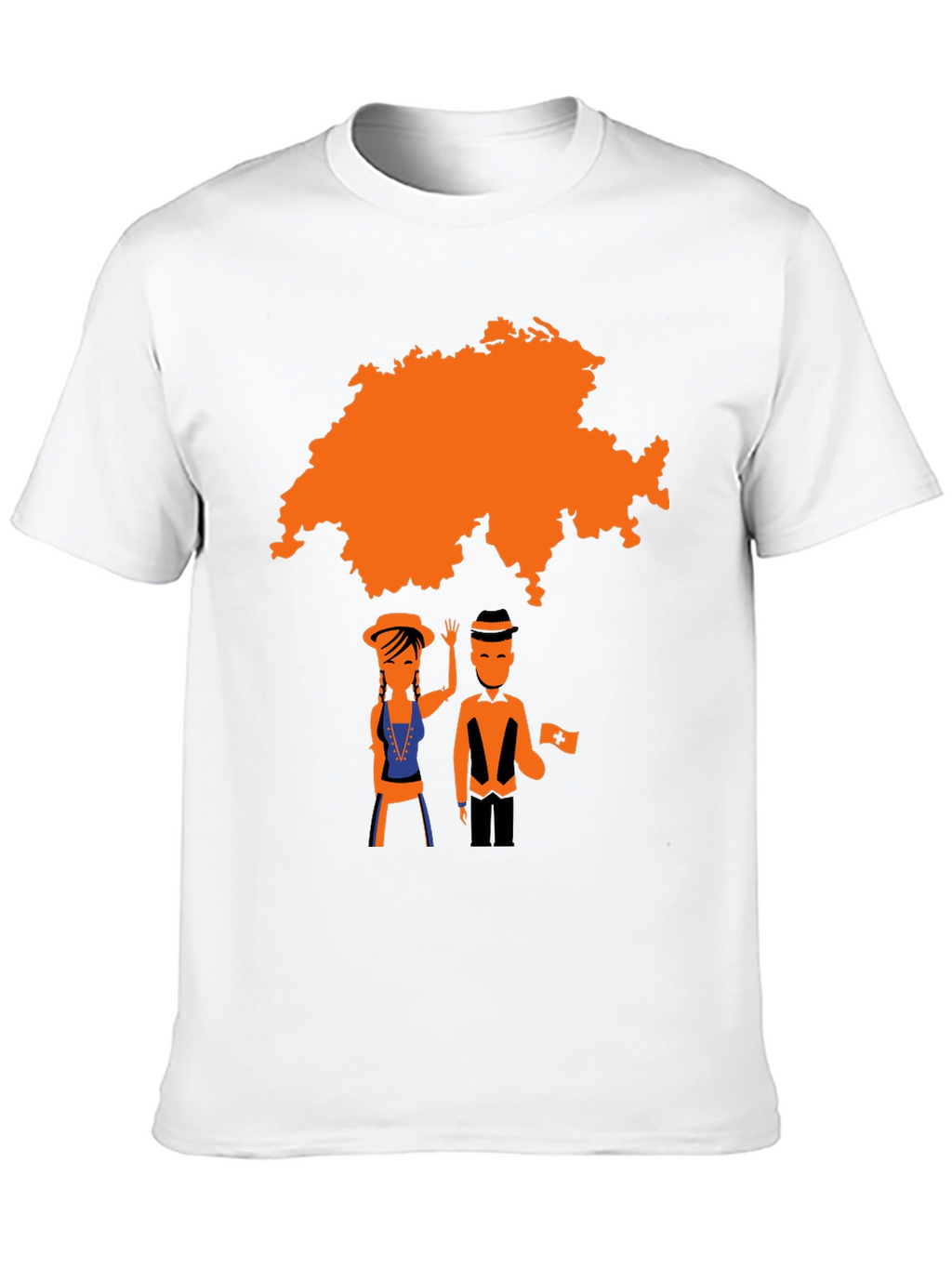 Swiss Map Graphic Tee - Black T-Shirt