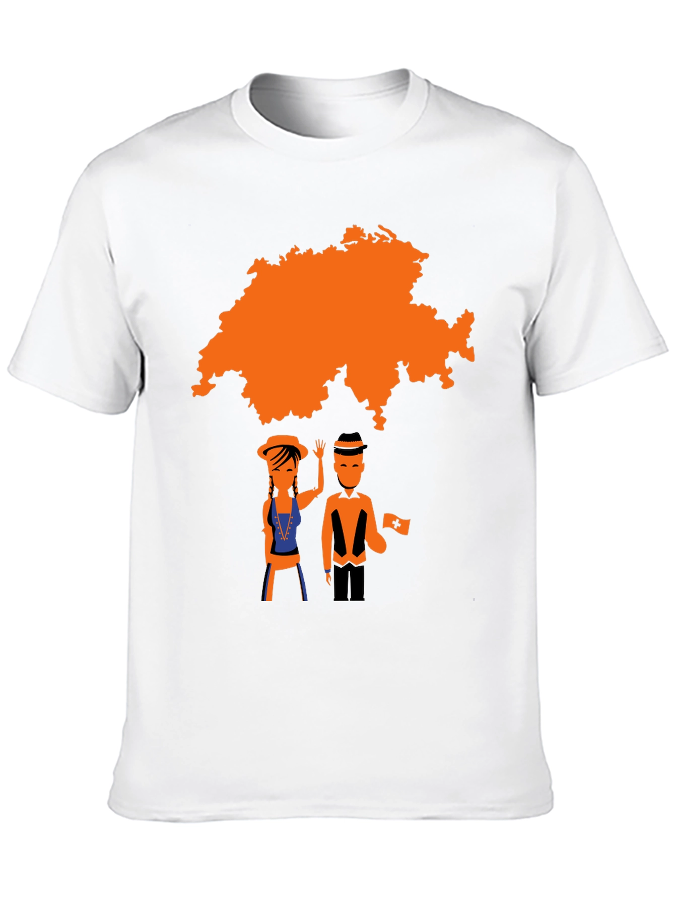 Swiss Map Graphic Tee - Black T-Shirt