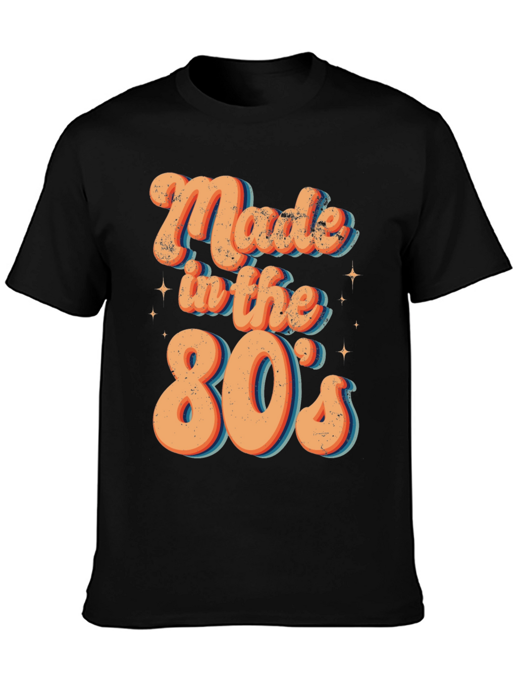Retro Made in the 80s Black Graphic T-Shirt