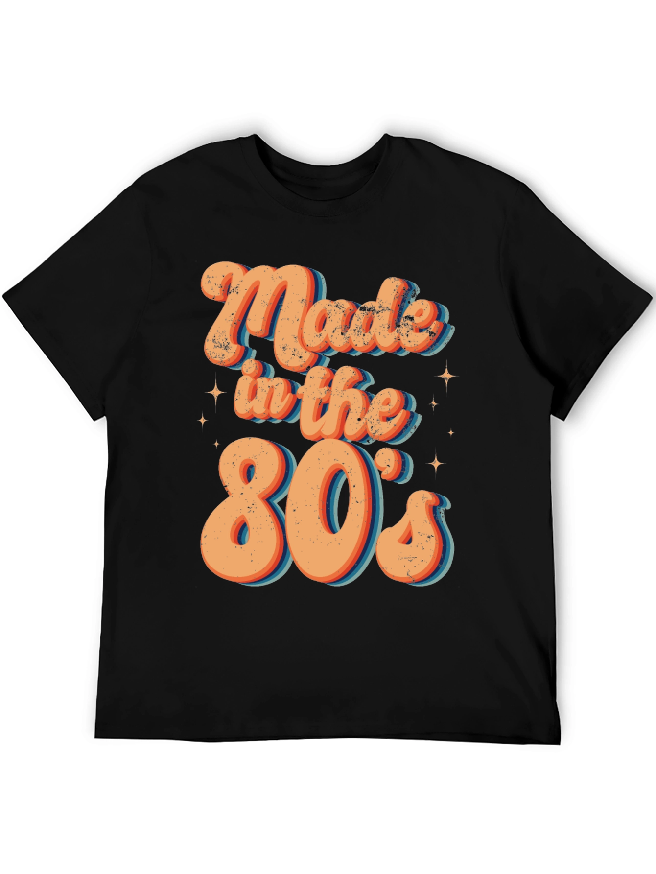 Retro Made in the 80s Black Graphic T-Shirt
