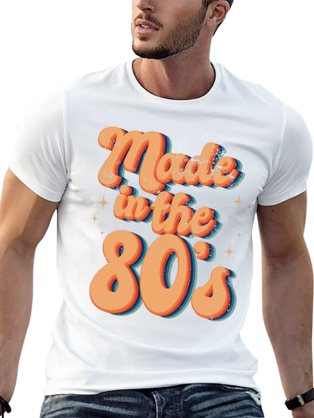 Retro Made in the 80s Black Graphic T-Shirt