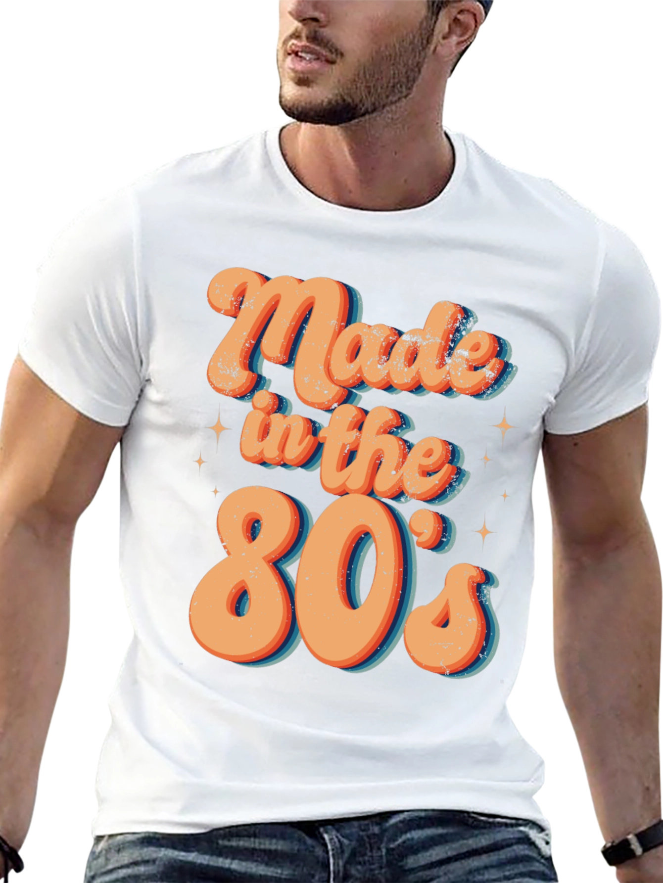 Retro Made in the 80s Black Graphic T-Shirt
