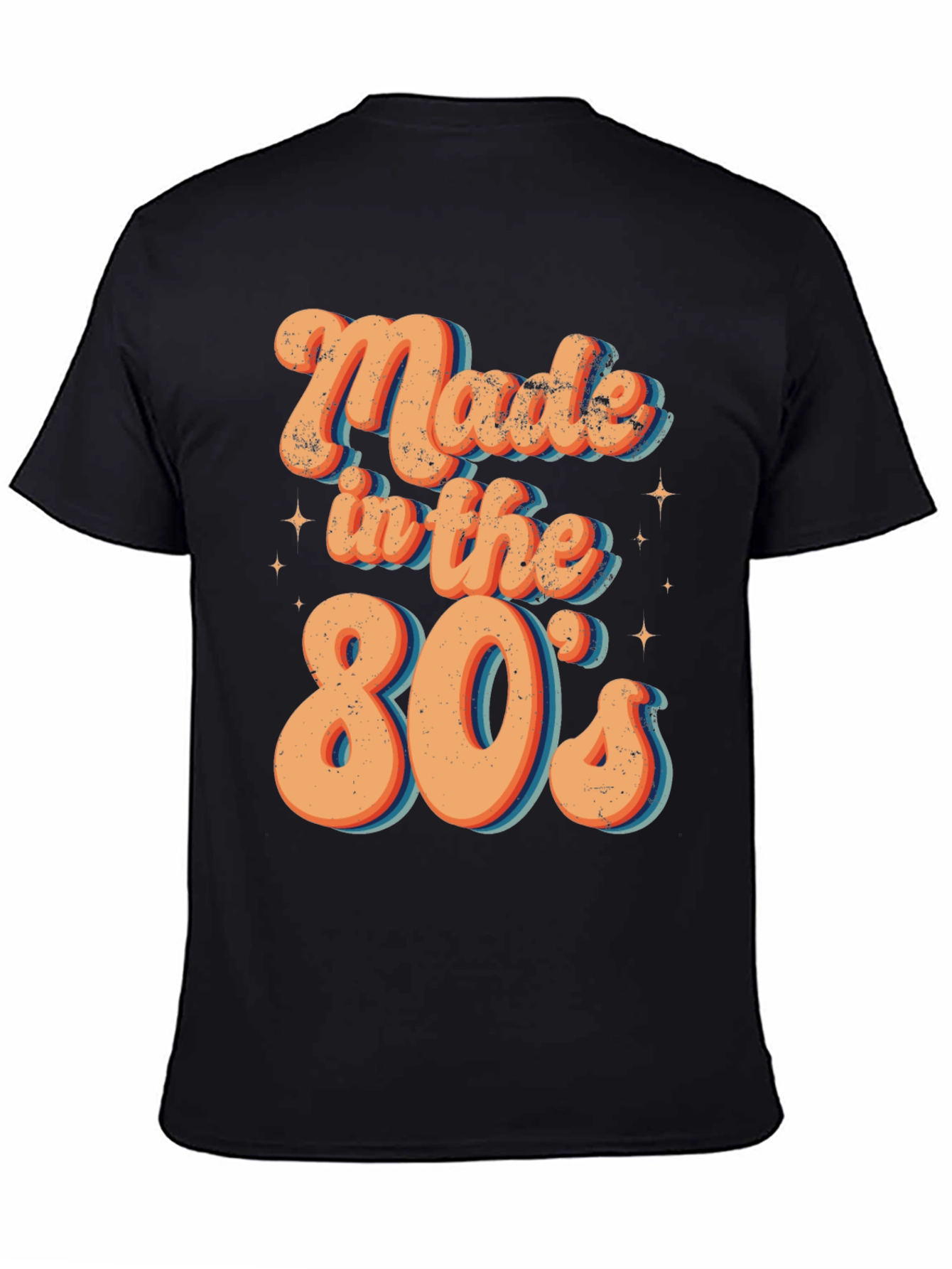 Retro Made in the 80s Black Graphic T-Shirt
