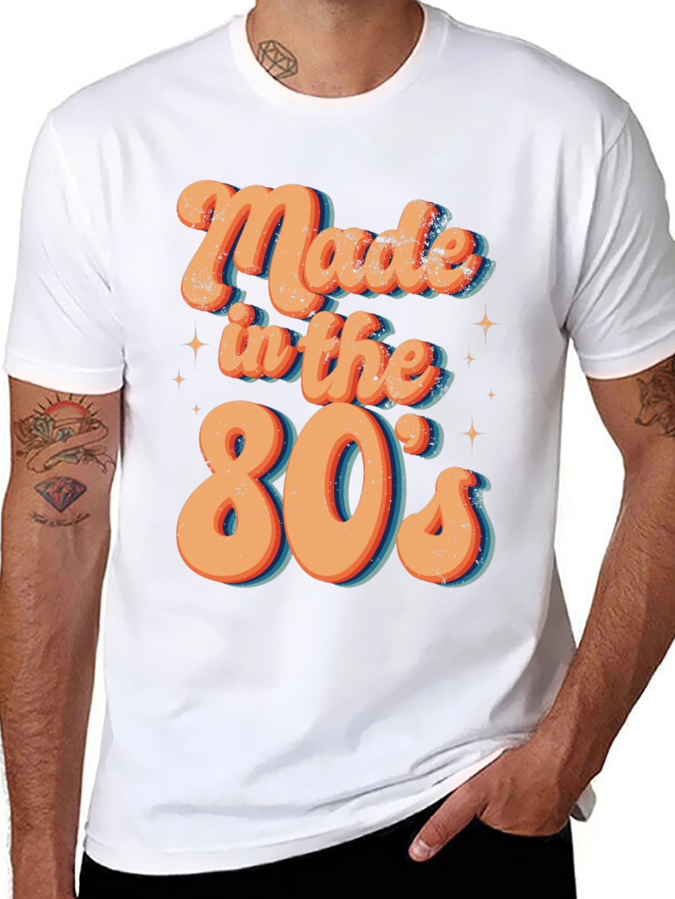 Retro Made in the 80s Black Graphic T-Shirt