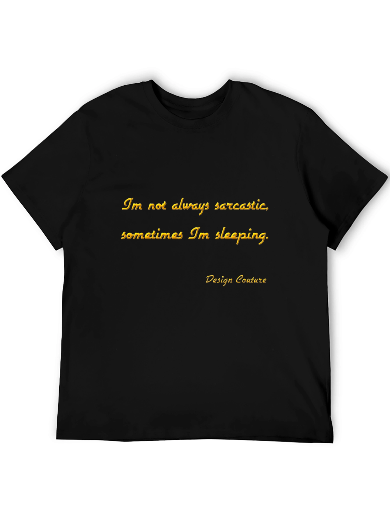 Sarcastic Sleepy Black T-Shirt