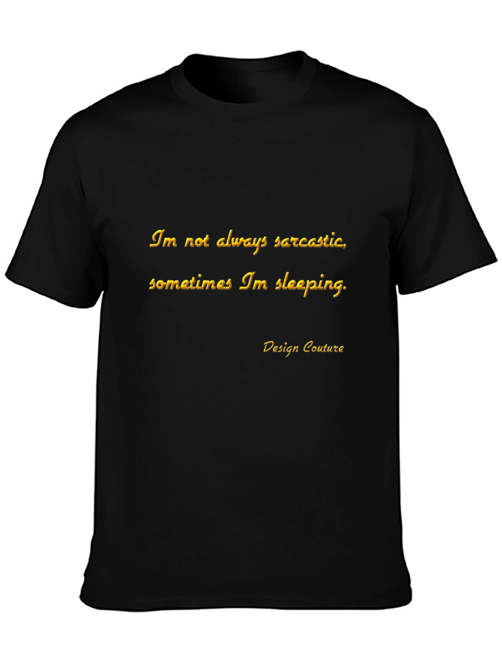 Sarcastic Sleepy Black T-Shirt