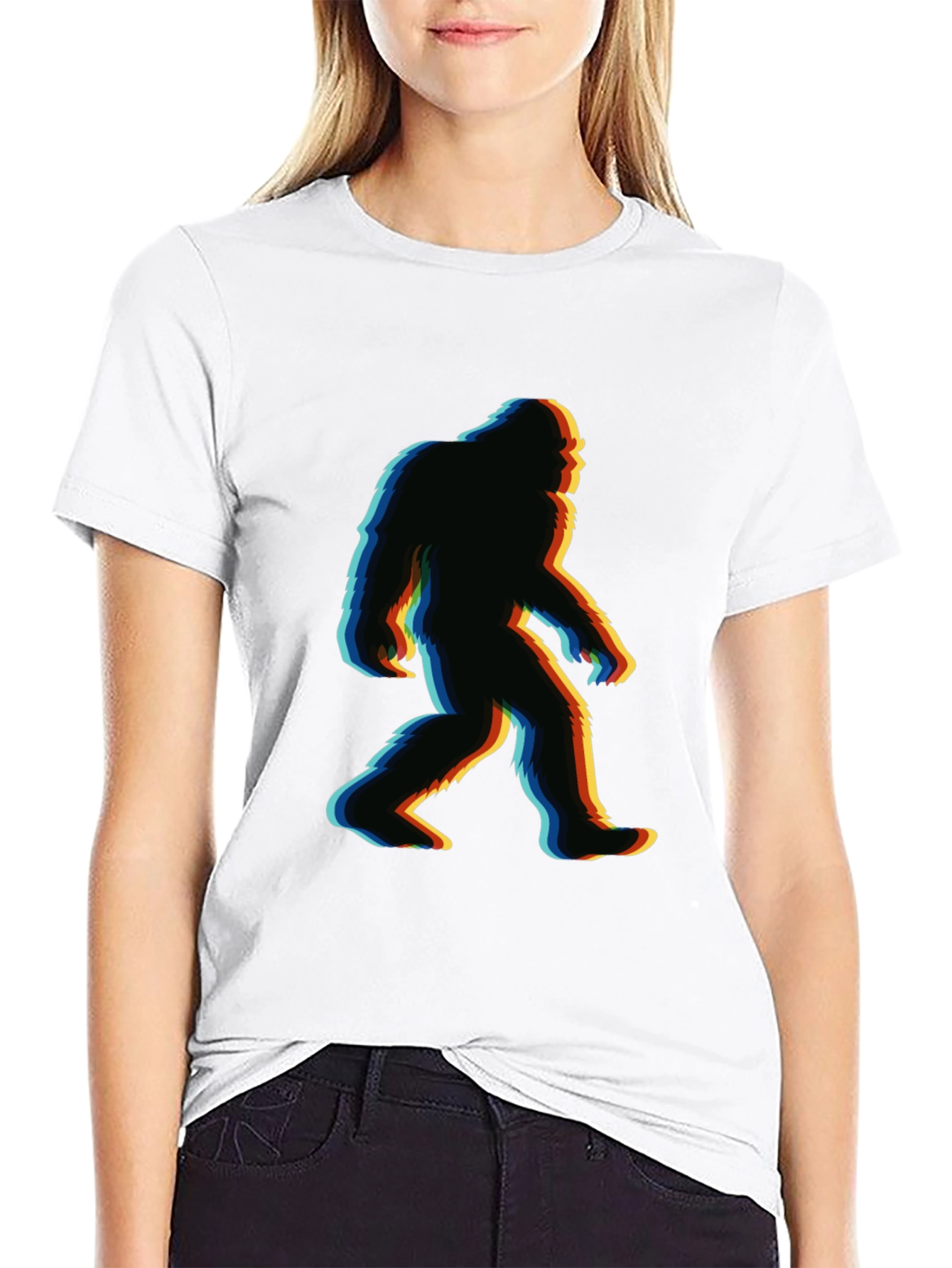 Bigfoot Glitch T-Shirt - Retro Sasquatch Tee