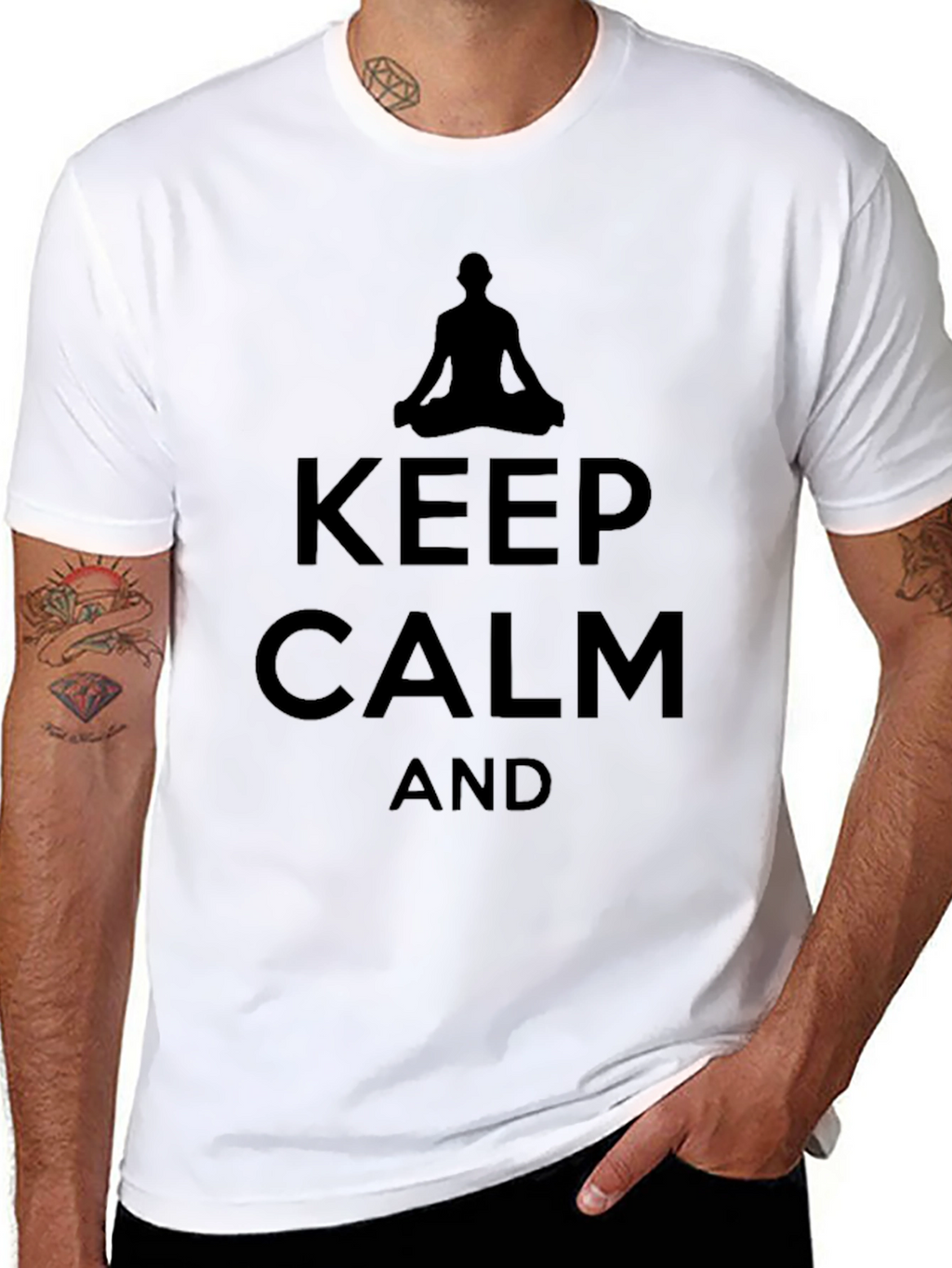 Keep Calm and Meditate Black T-Shirt