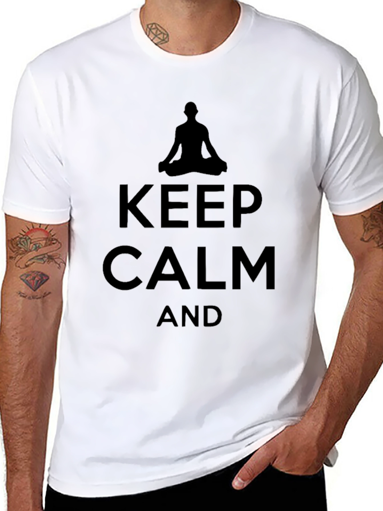 Keep Calm and Meditate Black T-Shirt
