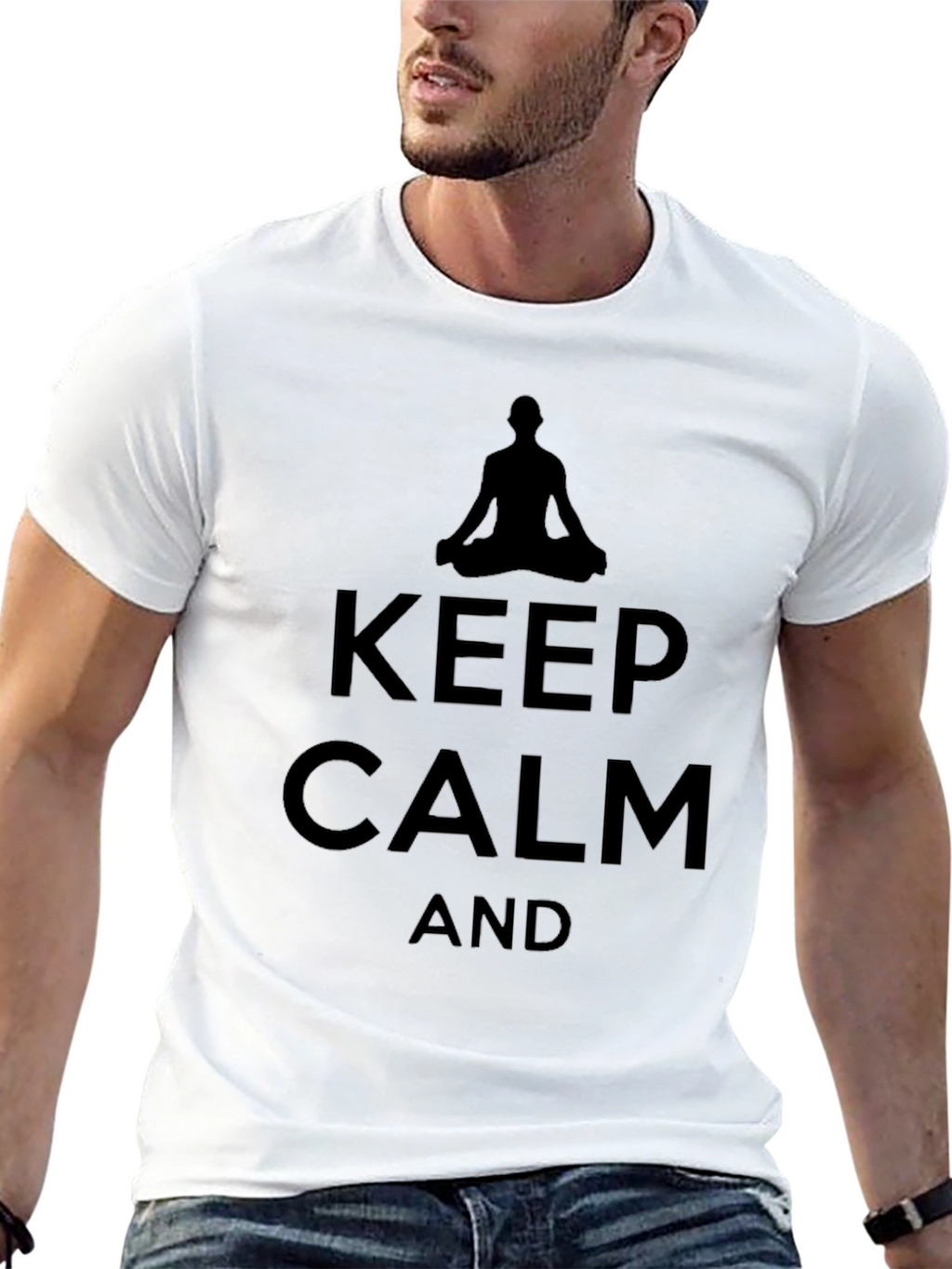 Keep Calm and Meditate Black T-Shirt