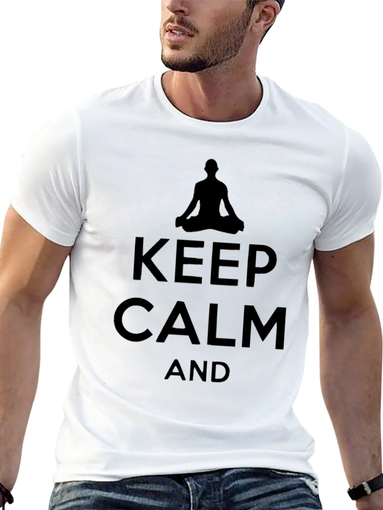 Keep Calm and Meditate Black T-Shirt