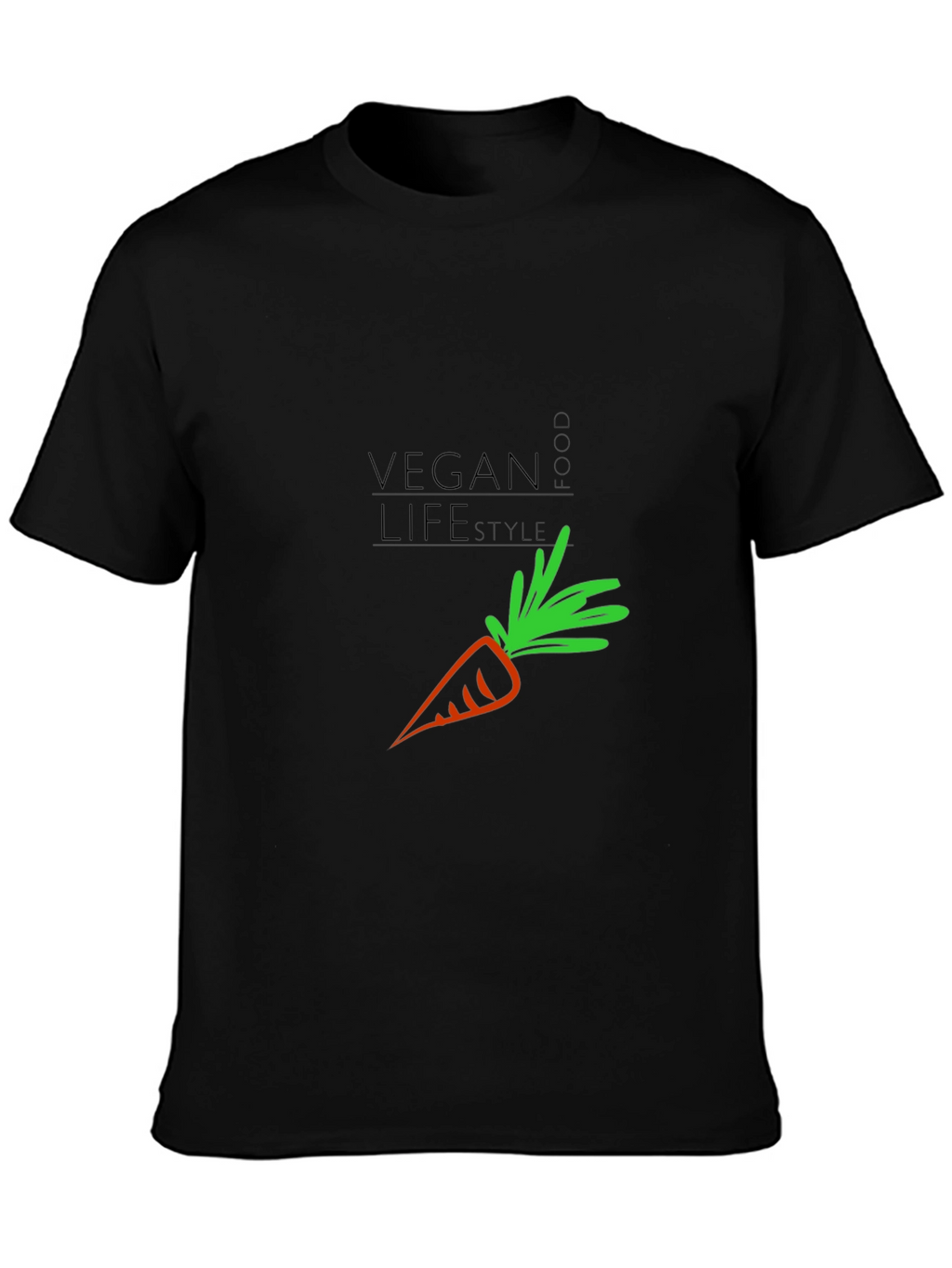 Vegan Lifestyle T-Shirt - Carrot Graphic Print