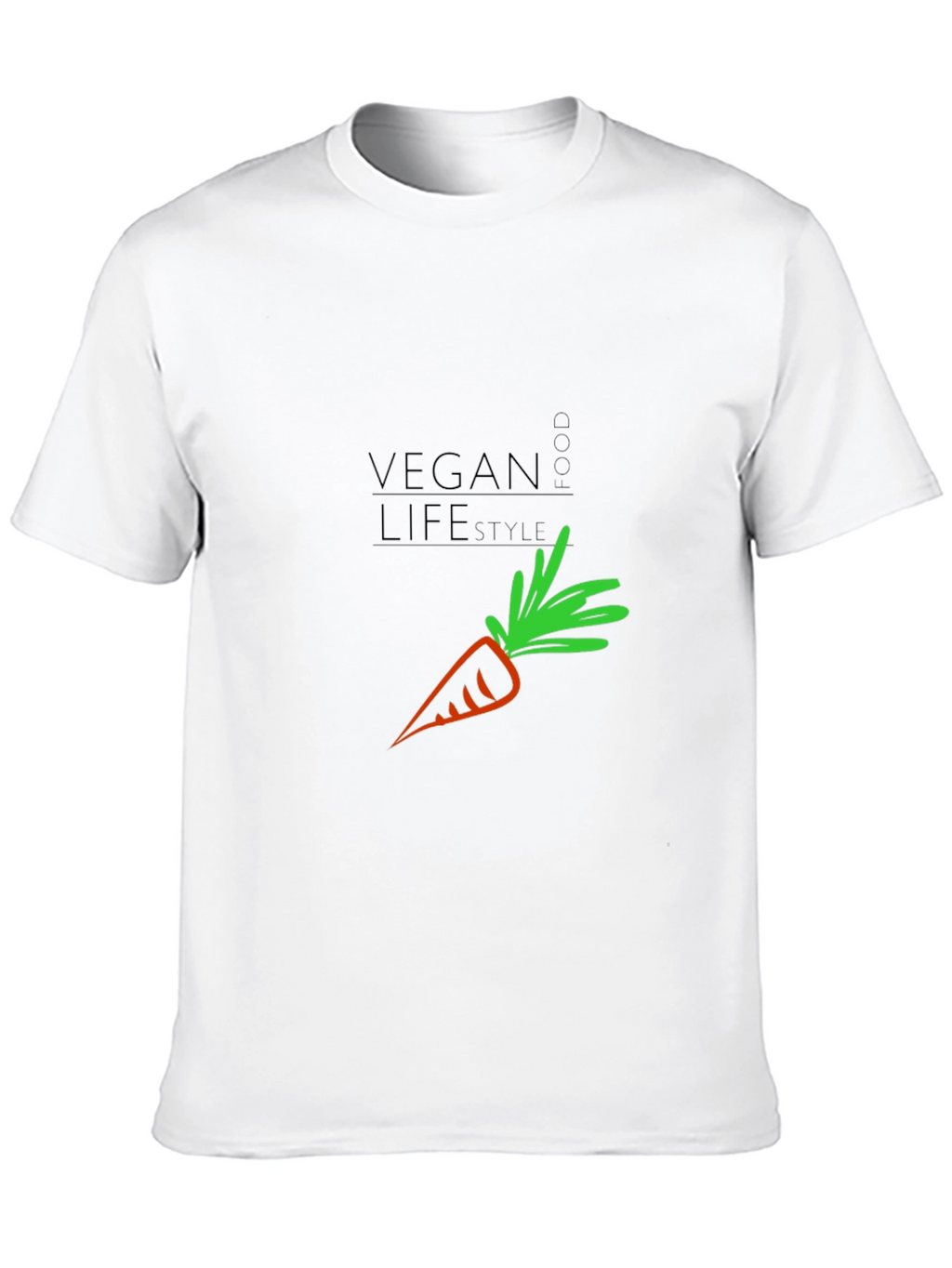 Vegan Lifestyle T-Shirt - Carrot Graphic Print