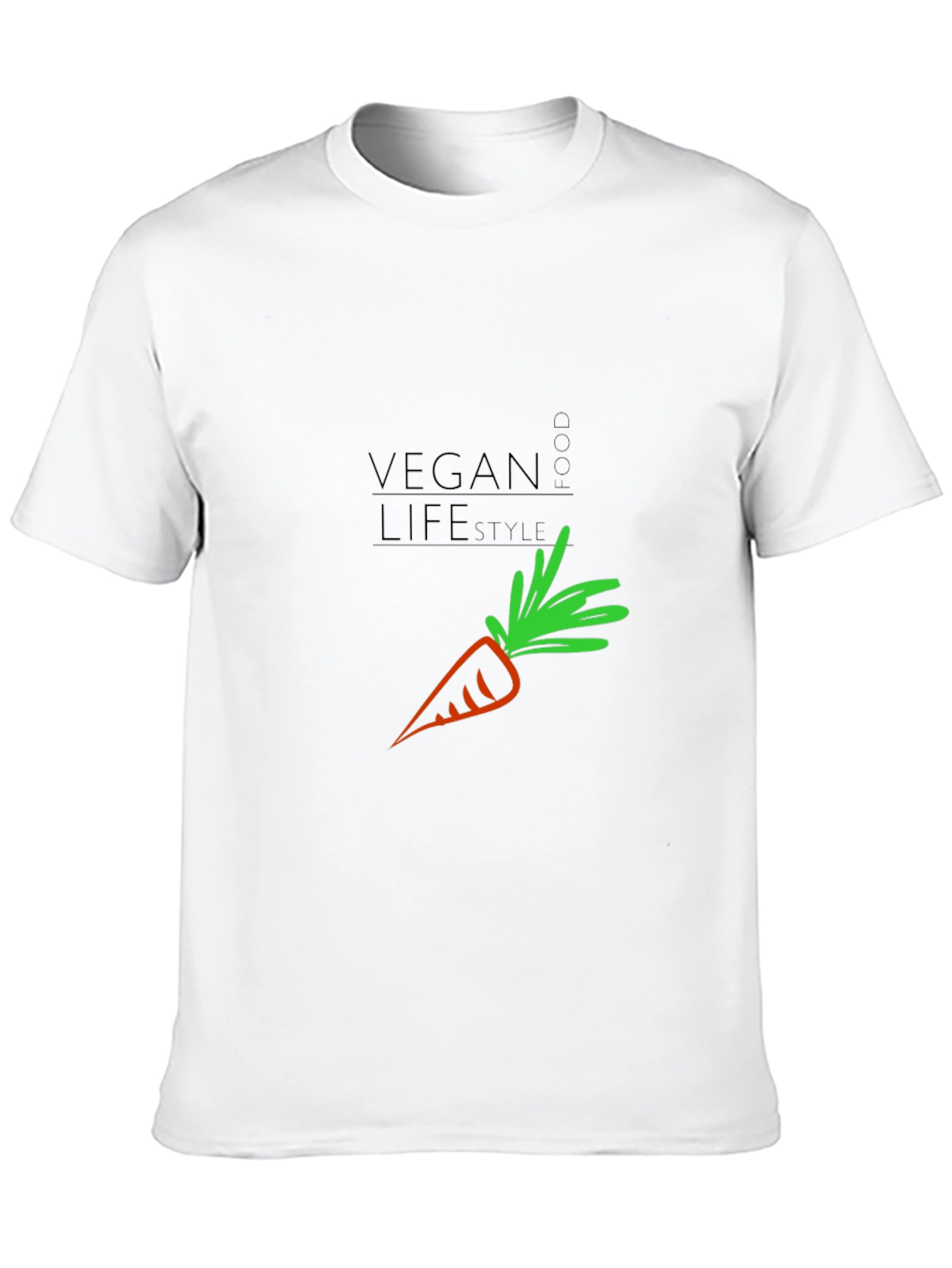 Vegan Lifestyle T-Shirt - Carrot Graphic Print
