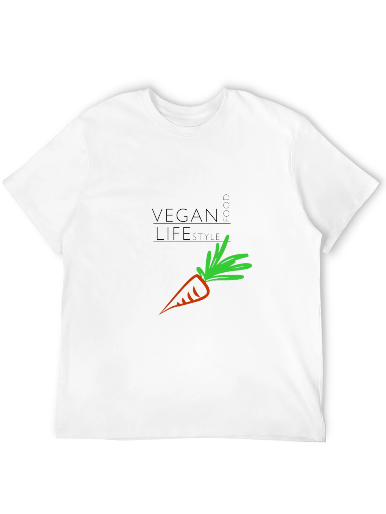 Vegan Lifestyle T-Shirt - Carrot Graphic Print
