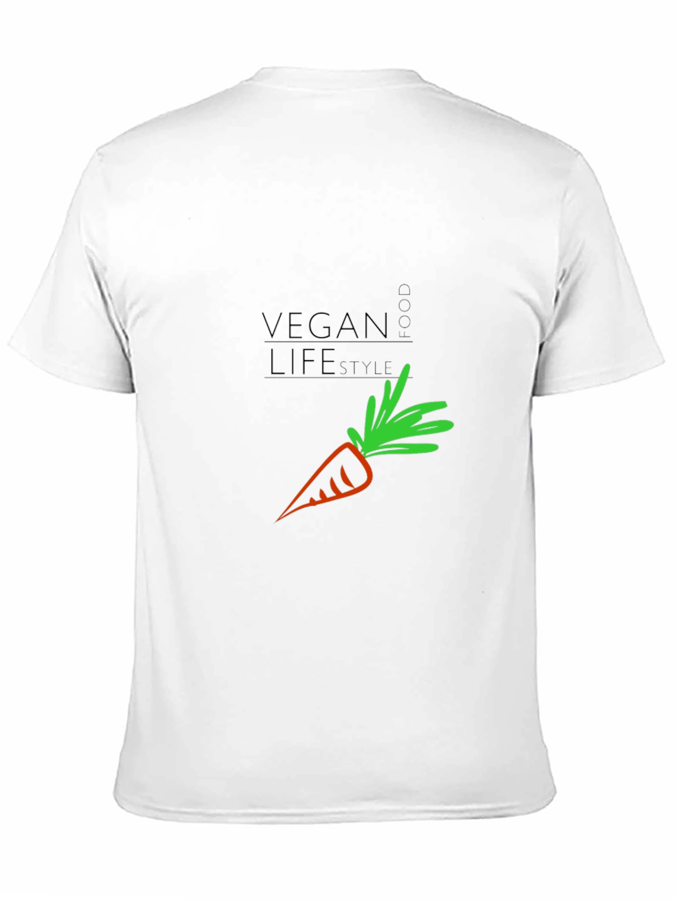 Vegan Lifestyle T-Shirt - Carrot Graphic Print