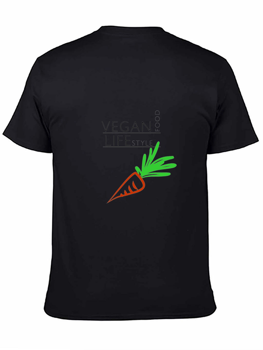 Vegan Lifestyle T-Shirt - Carrot Graphic Print