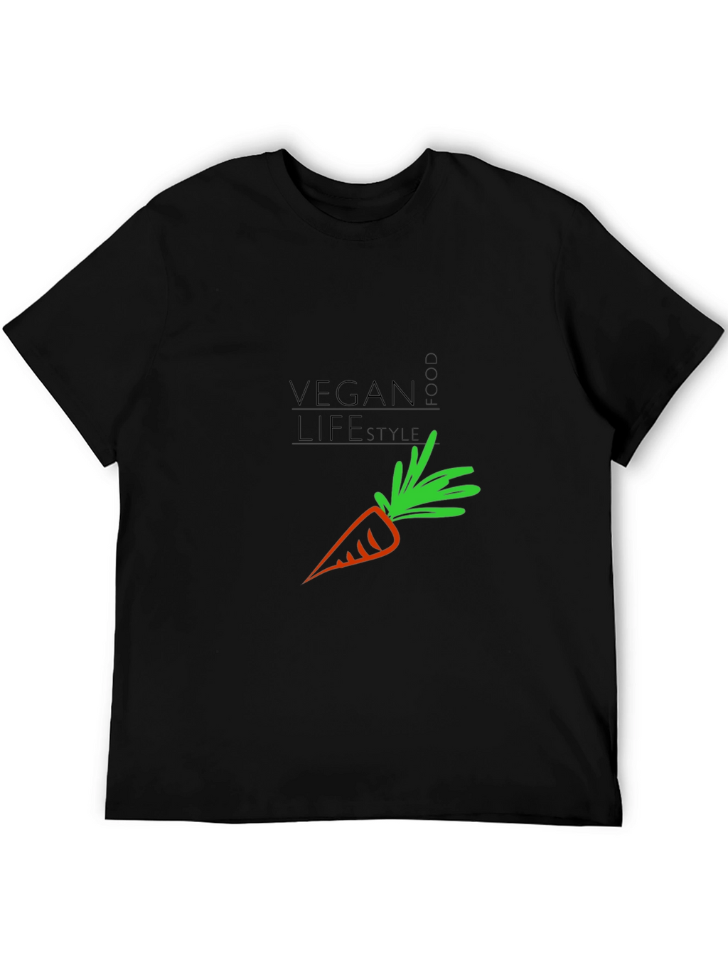 Vegan Lifestyle T-Shirt - Carrot Graphic Print