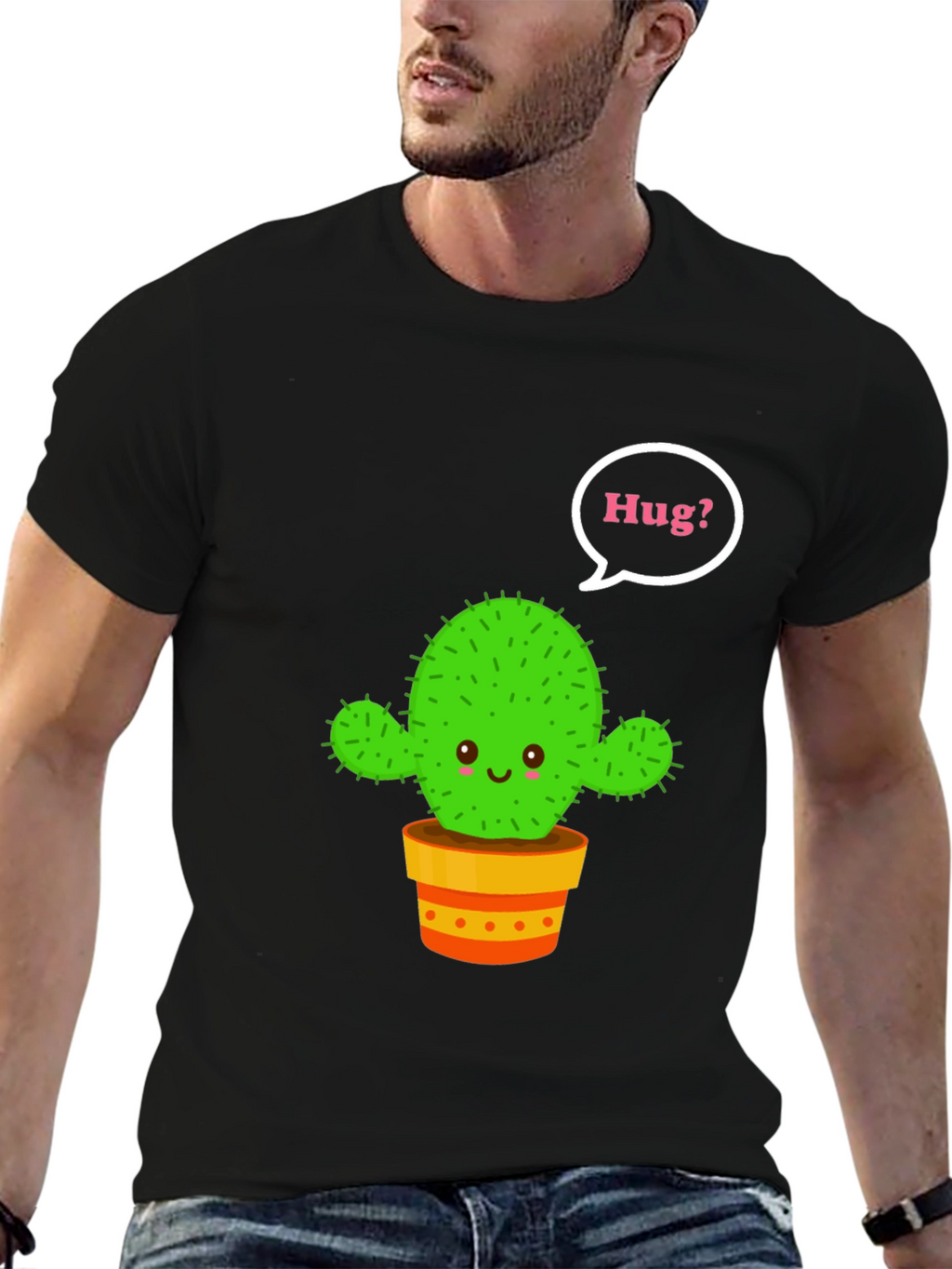Cactus Hug T-Shirt - Cute Graphic Tee