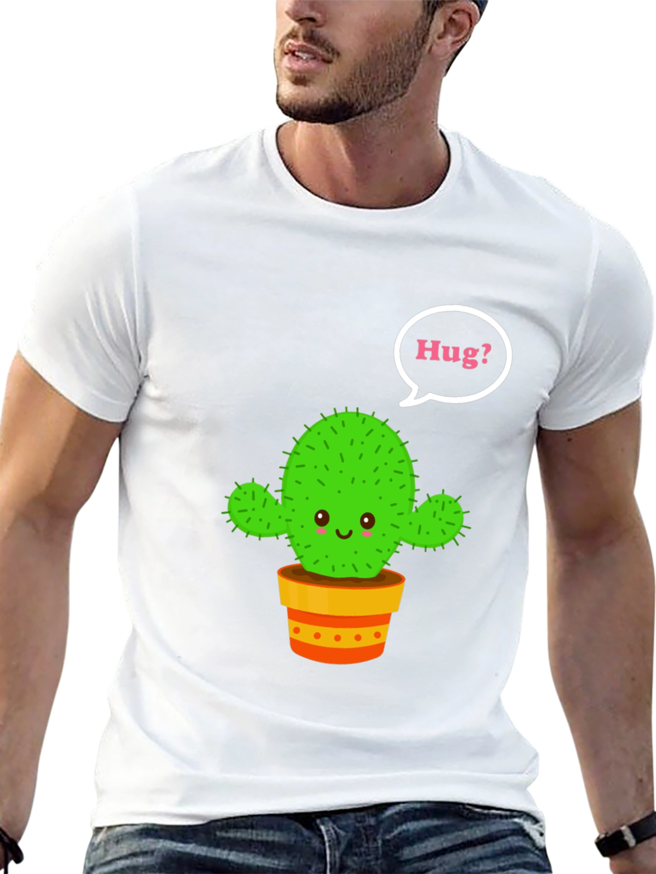 Cactus Hug T-Shirt - Cute Graphic Tee