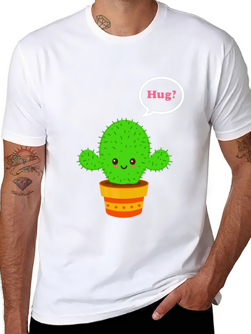 Cactus Hug T-Shirt - Cute Graphic Tee