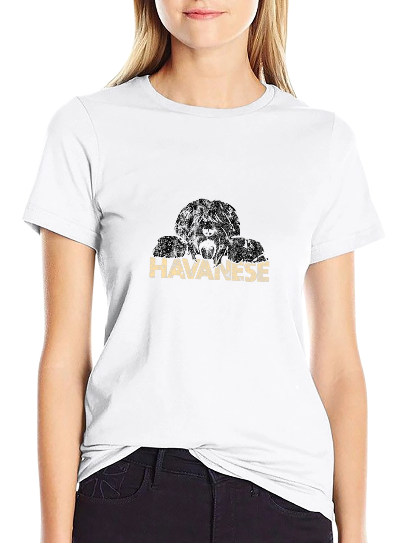 Havanese Dog Breed Black T-Shirt