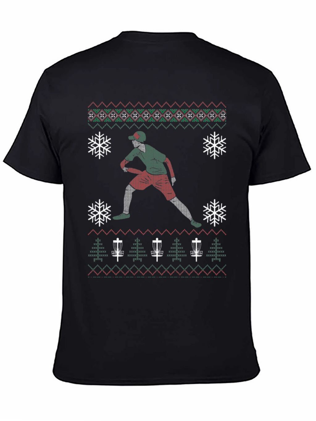Disc Golf Ugly Christmas Sweater T-Shirt