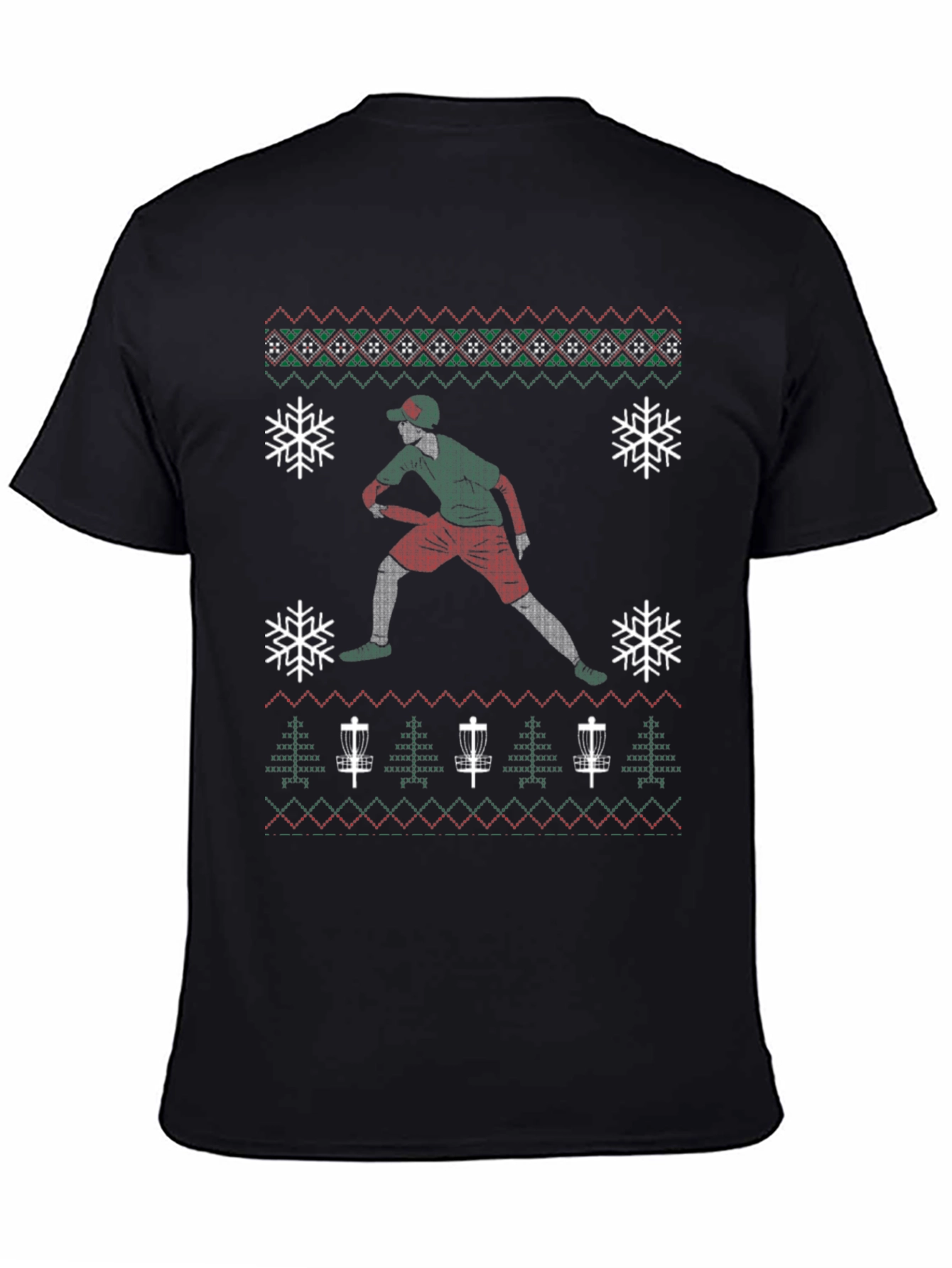Disc Golf Ugly Christmas Sweater T-Shirt