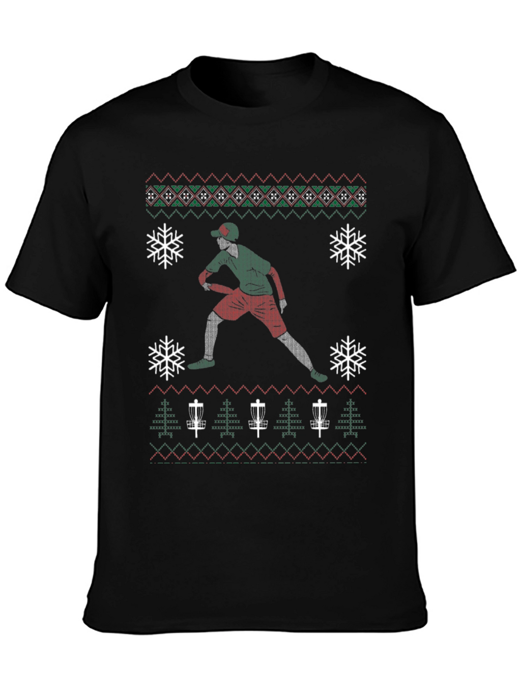 Disc Golf Ugly Christmas Sweater T-Shirt
