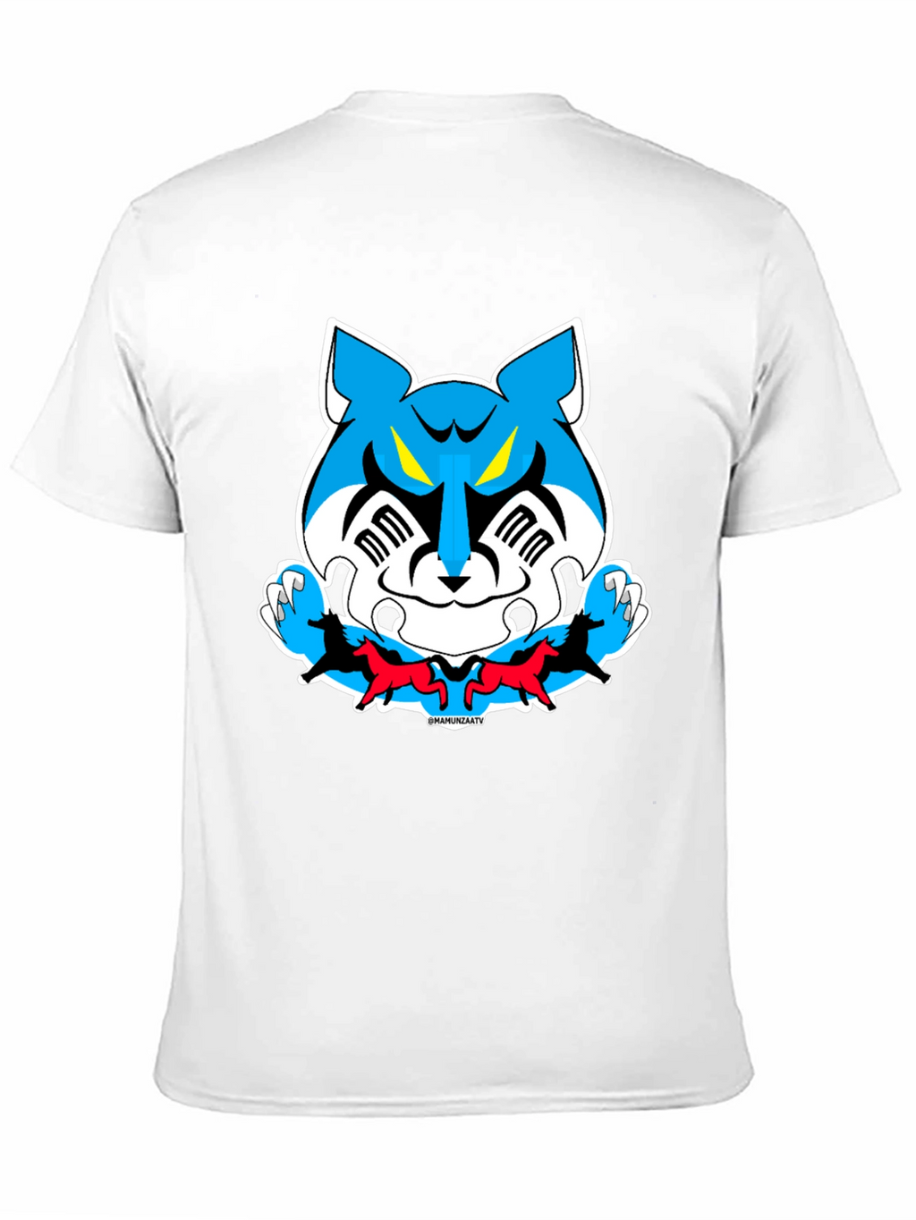 Cartoon Tiger Graphic Tee - Black