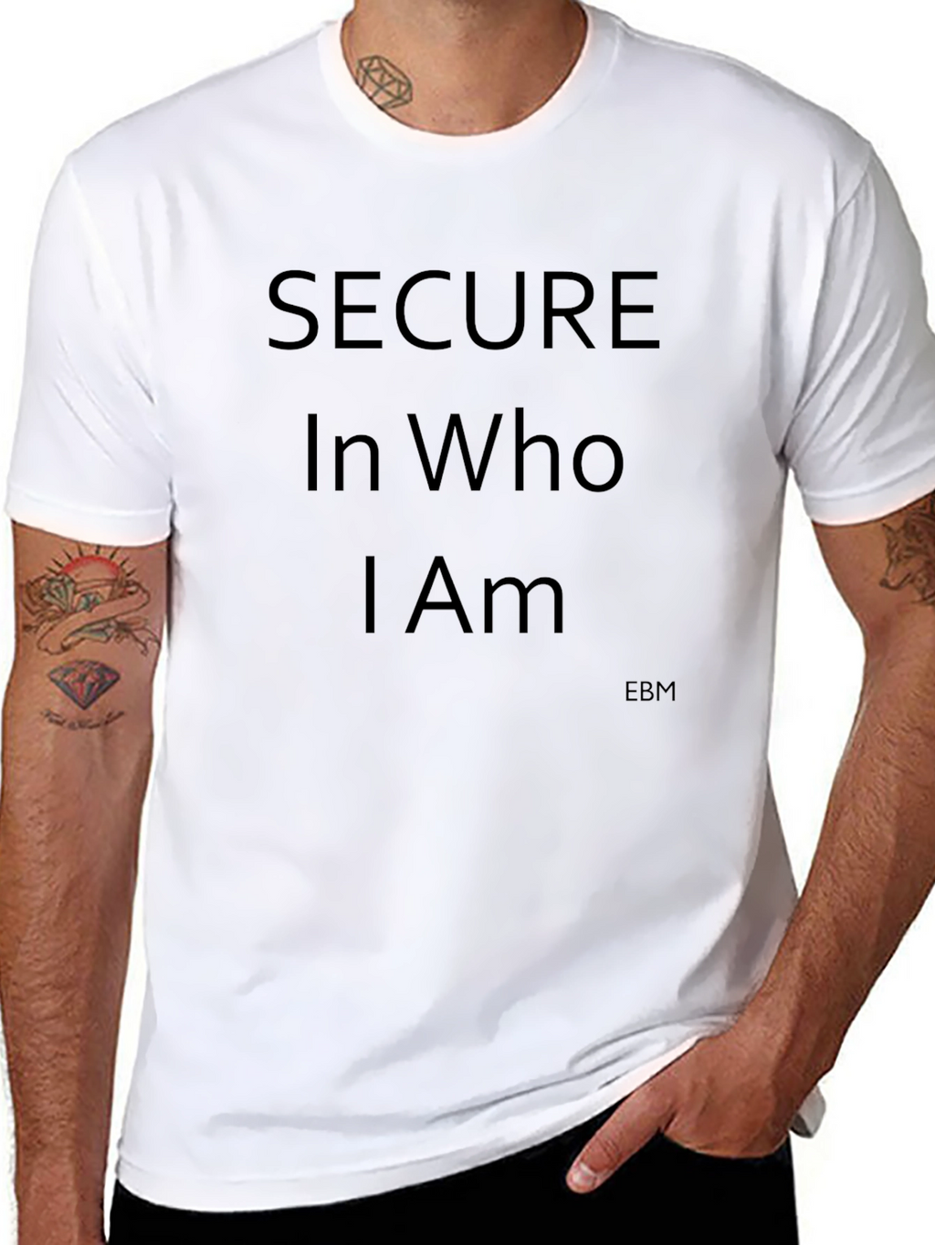 Secure in Who I Am Black Graphic T-Shirt